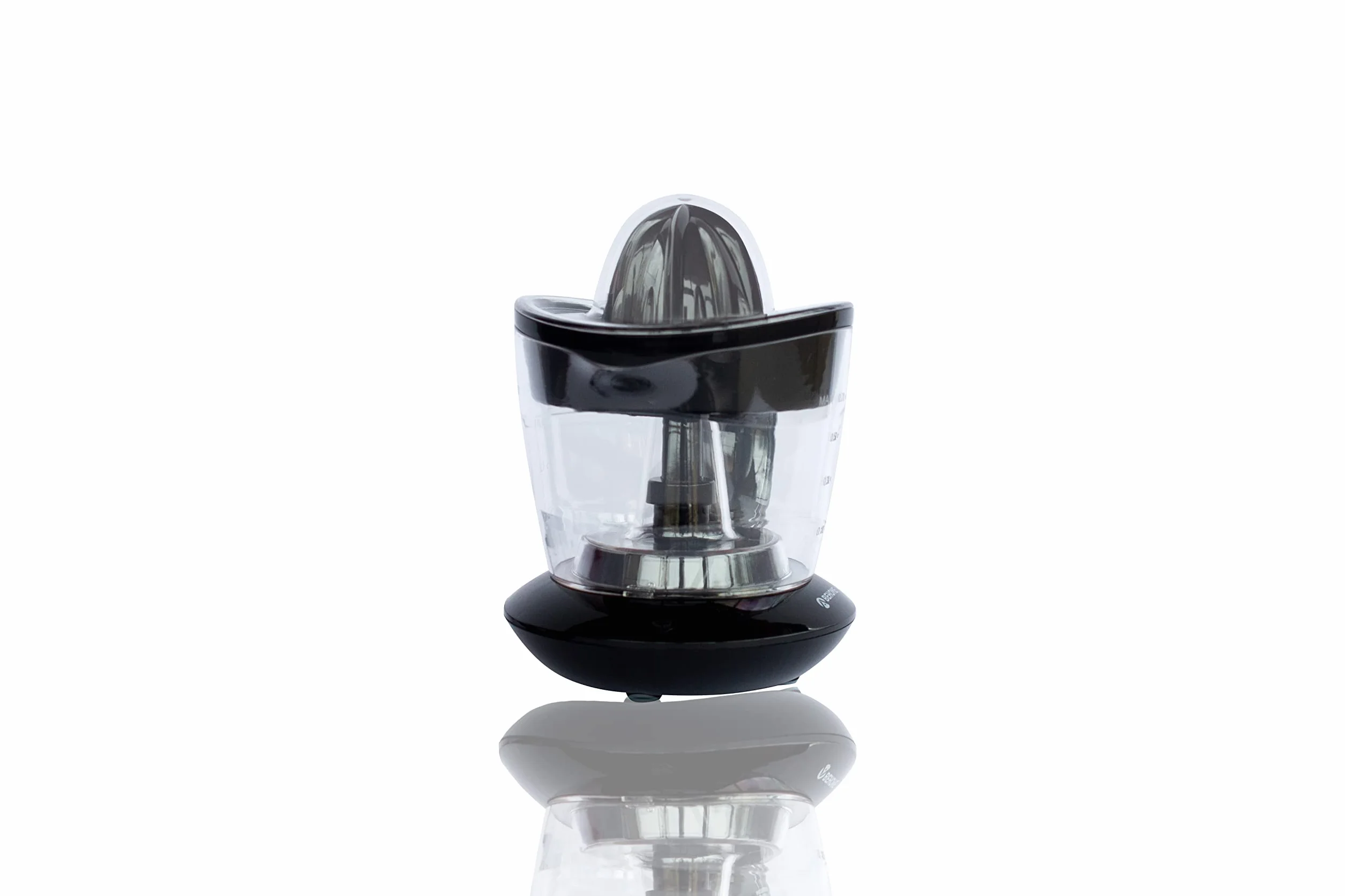 BEHOME Exprimidor de Naranjas Eléctrico, Capacidad 700 ml negro de plástico, Movimiento bidireccional, 2 Conos para Rápida Extracción de Zumo, Exprimidor Pequeño, Filtro en Acero Inoxidable