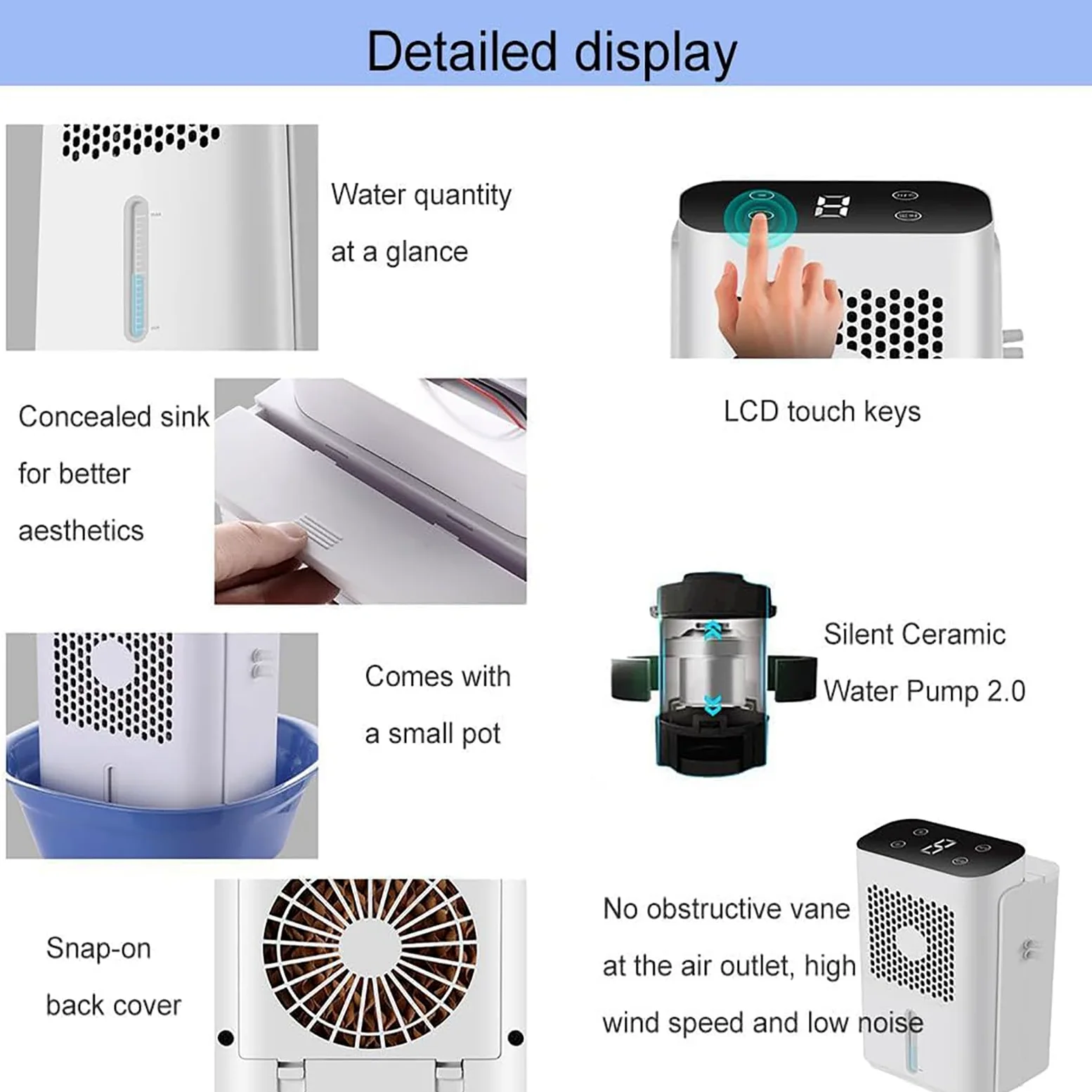 Sistema de enfriamiento de Ventilador de Cama con Temporizador LCD, Almohadilla de colchón de Agua para Debajo de Las sábanas, Aire Acondicionado, refrigerador hidráulico silencioso para W70cm*L160cm
