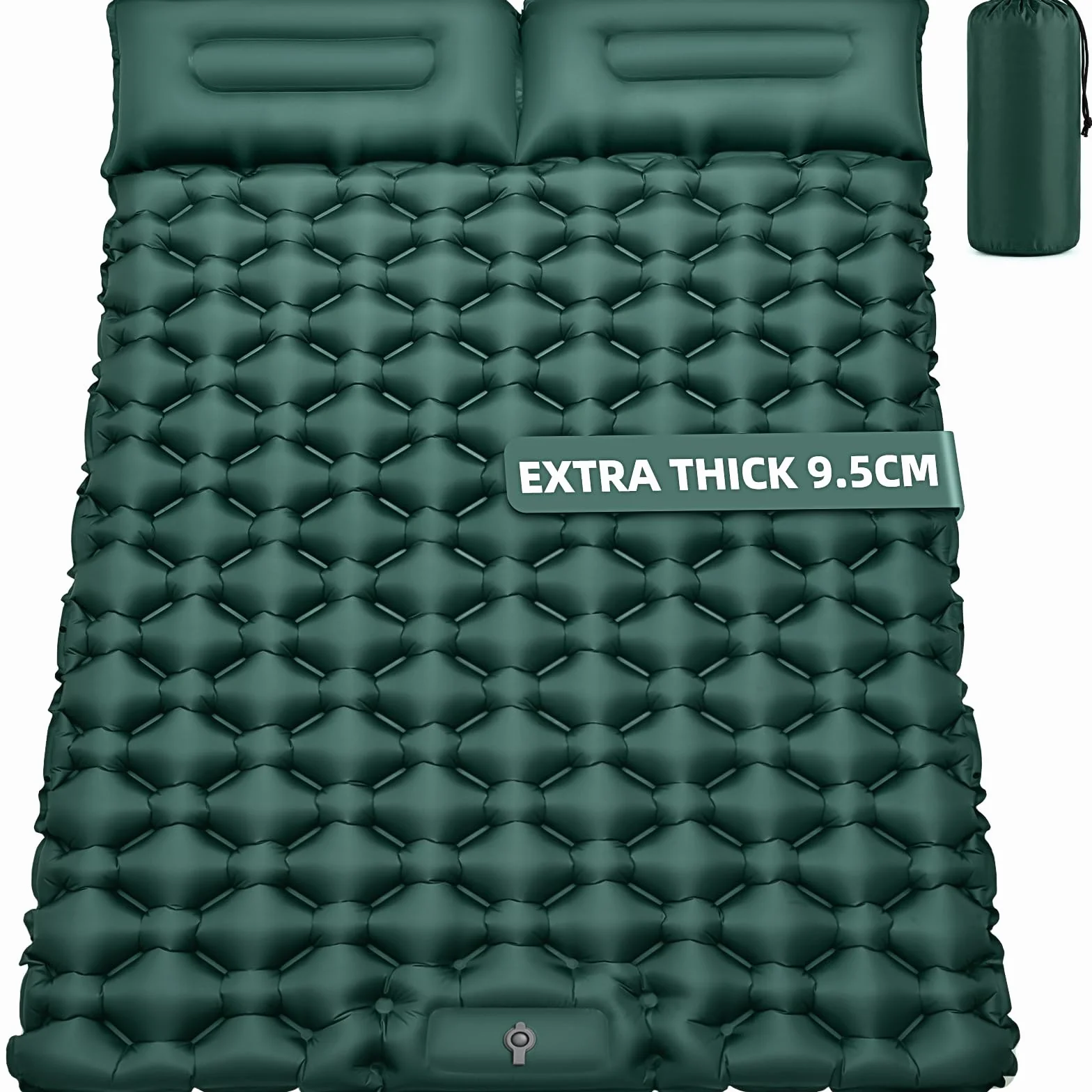 Colchoneta Camping 2 personas 9,5 cm 204 x 130 cm Autoinflable Ultraligero Inflable portátil