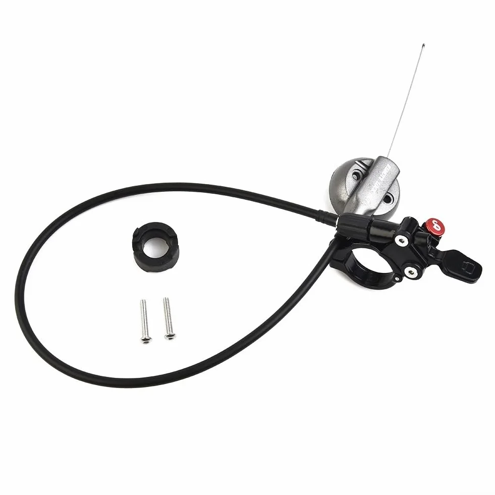 Palanca de interruptor de bloqueo remoto de horquilla de bicicleta de aleación de aluminio compatible con horquillas de suspensión RAIDON, XCM y NCX, se adapta a manillares de 22.2 mm, color negro