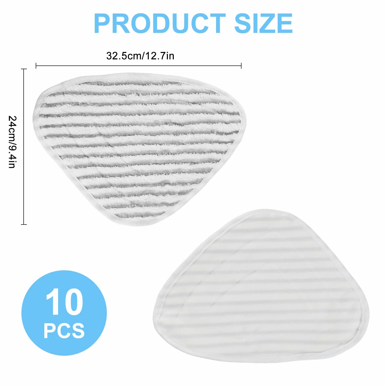 10 Piezas para Vileda Steam Recambio Vapor Kit, Microfibra para Vileda Steam y Limpiador a vapor Vileda Steam Plus Compatibles Repuesto, para Atrapa Fácilmente la Suciedad, Polvo Manchas Sucias