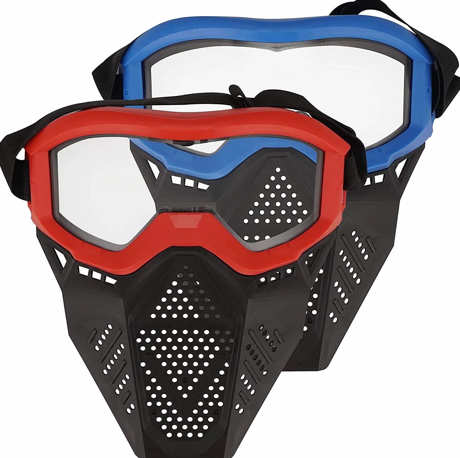 Toyer Pack 2 Mascarillas Tácticas Compatibles con Nerf Rival Rojo y Azul