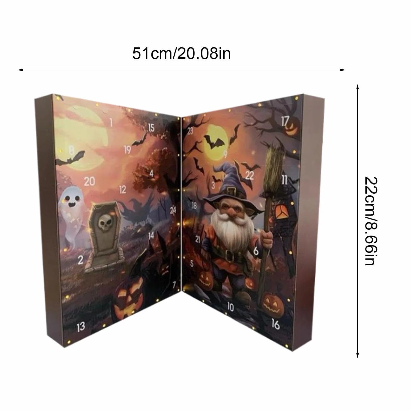 Calendario Cuenta Atrás Halloween 24 Días Figuras Coleccionables De Y | Decoración De Estante Juguetes Góticos Niños Para Adultos Y Niños Entrada Repisa Armario Vitrina