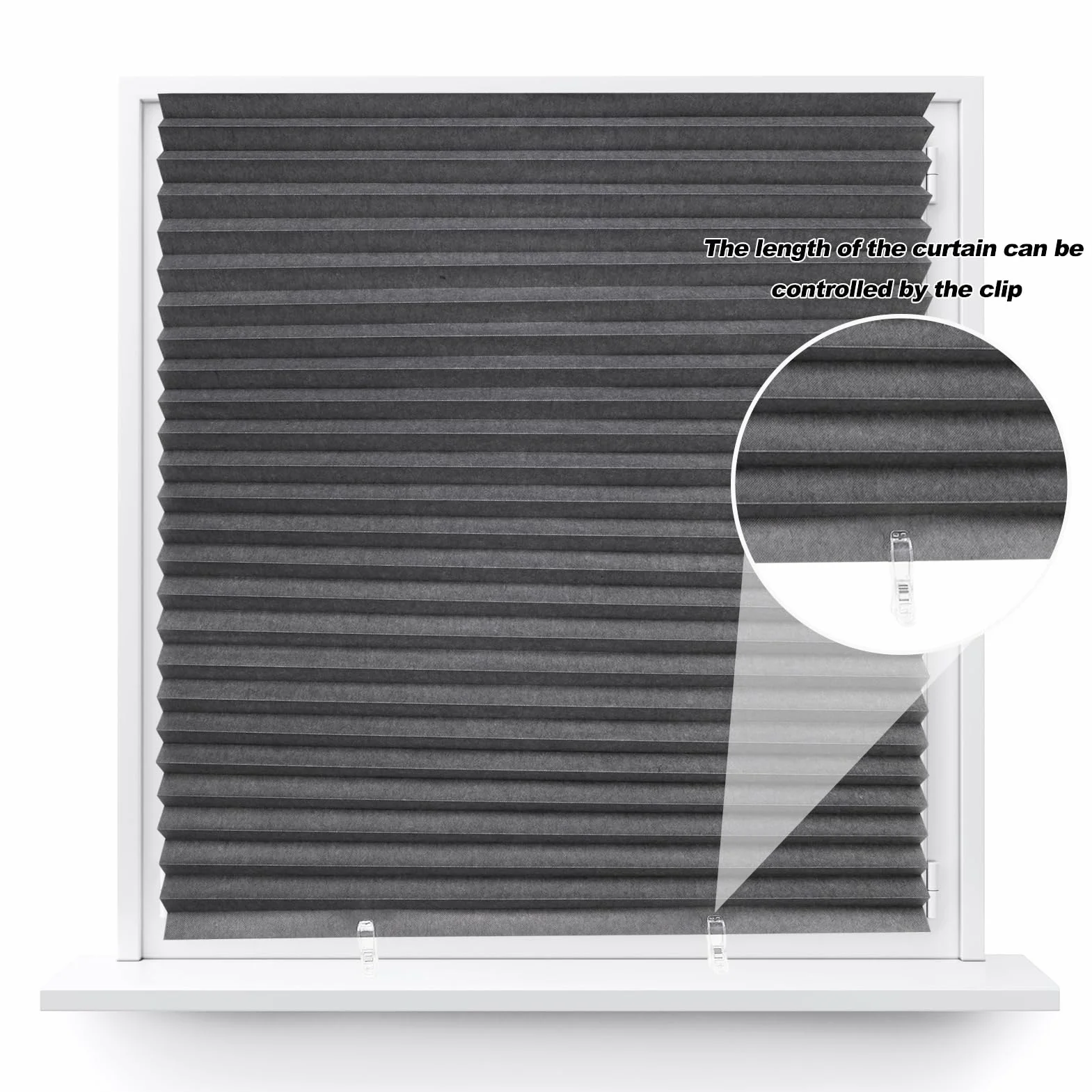 Persianas Opacas Temporales 150x60 cm, Cortinas Sin Taladro, Alto Sombreado para Ventanas Hogar