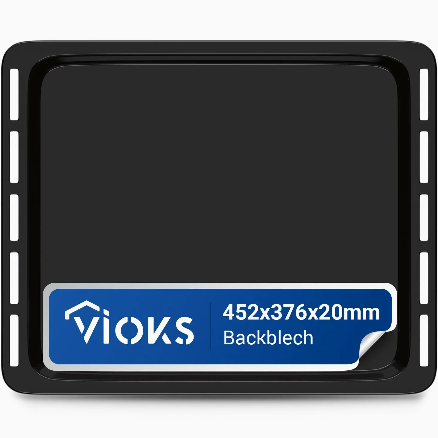 VIOKS Bandeja de horno esmaltada 452 x 376 x 20 mm de repuesto para Whirlpоol 481010657929 – Bandeja para horno Bauknecht & Horno Ignis