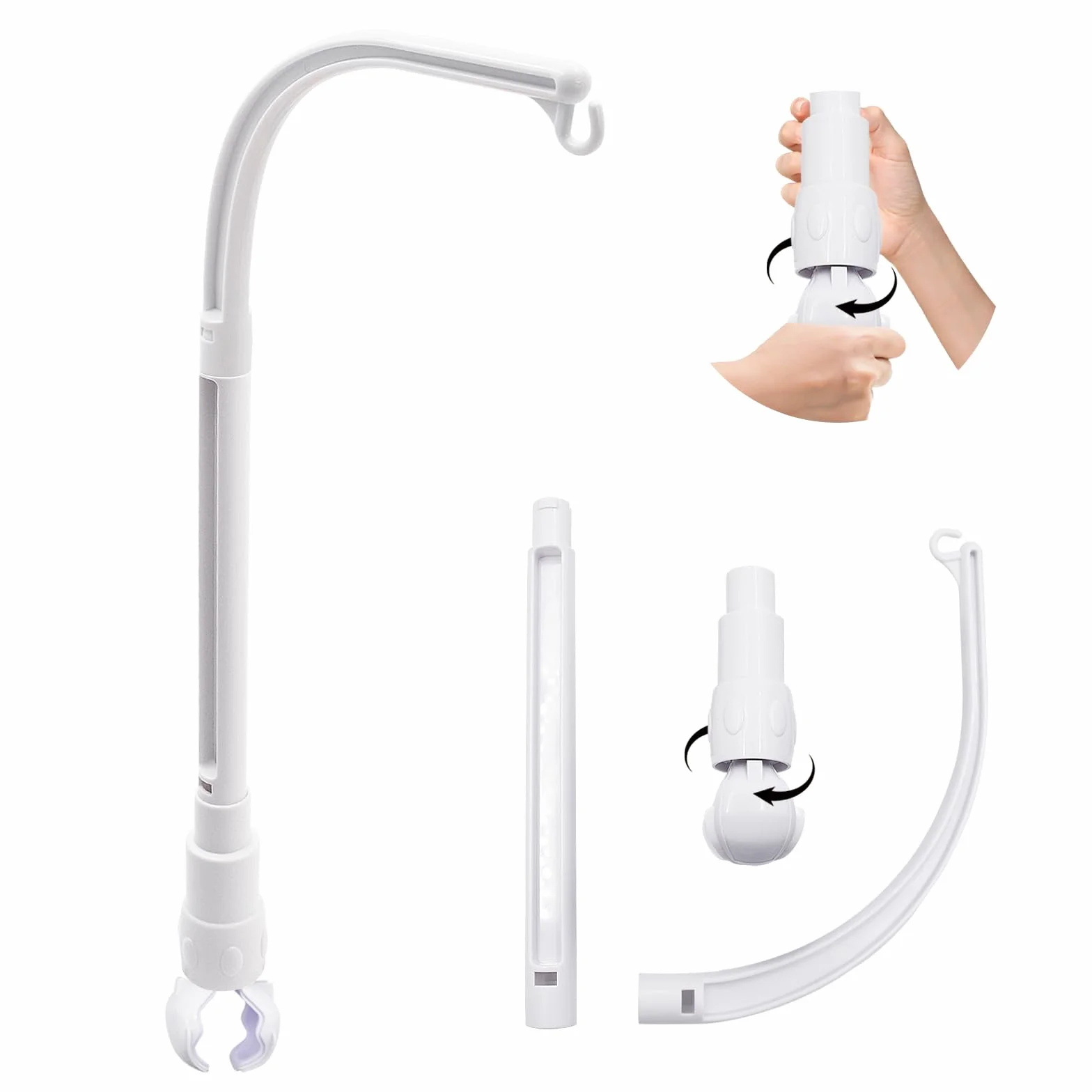Soporte Móvil para Bebé 58cm Ajustable Desmontable, Blanco