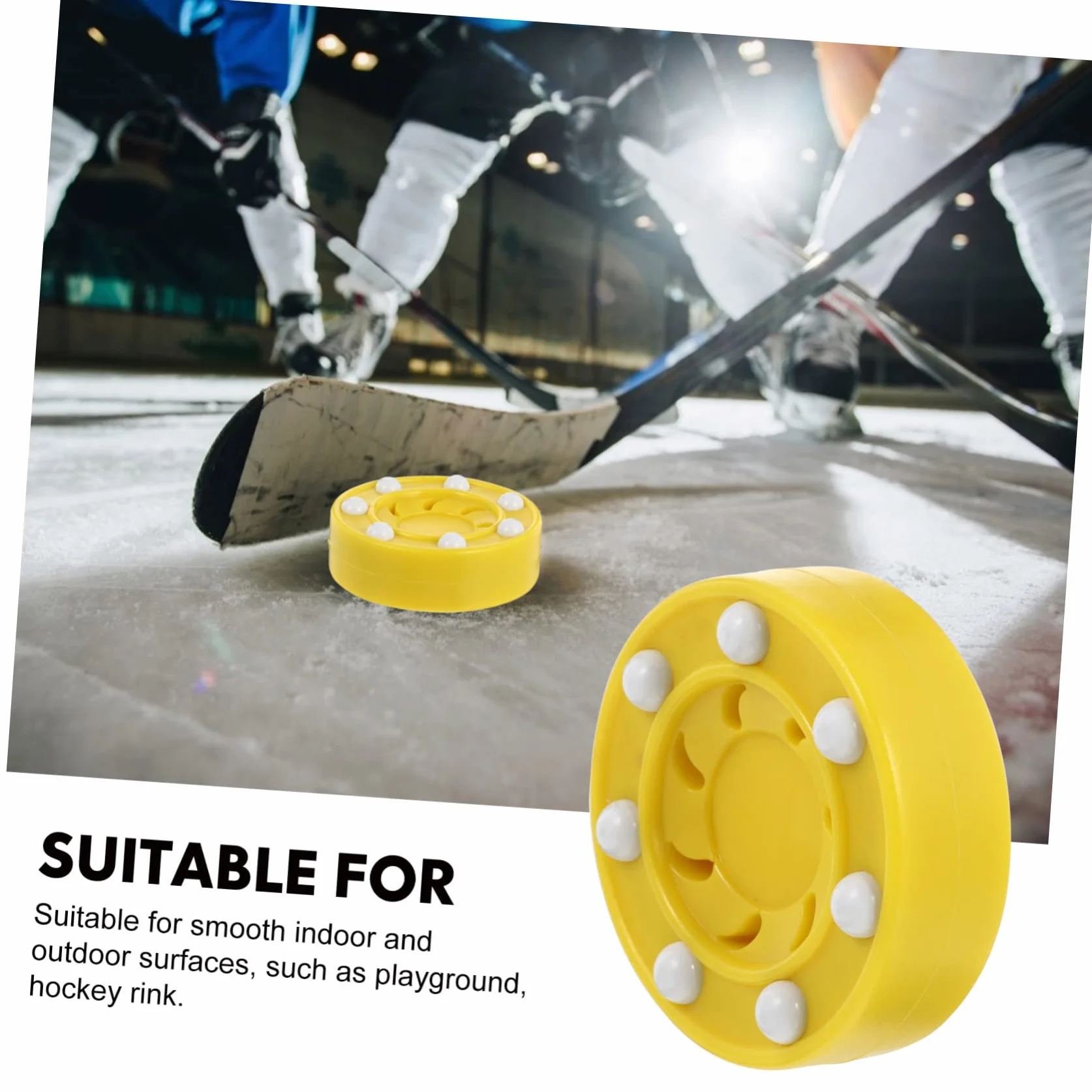 VANZACK 2 Piezas Bola de Hockey sobre Ruedas Profesional para Entrenamiento Superficies Lisas Alta Durabilidad
