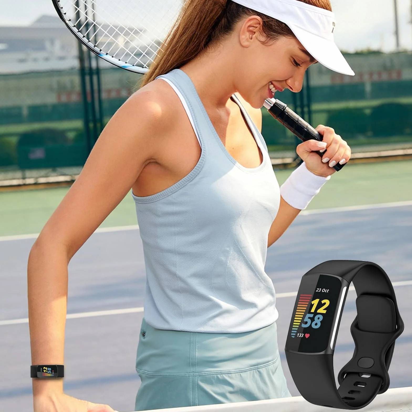 Correas Compatibles para Fitbit Charge 5/6 Band Pulsera Recambio Sport Strap S/L