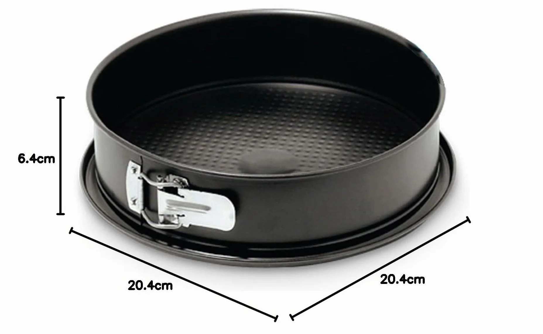 Guardini, Molde desmontable con 1 fondo Ø 20 cm, Acero con revestimiento antiadherente, Negro, Made in Italy, Línea Gardenia