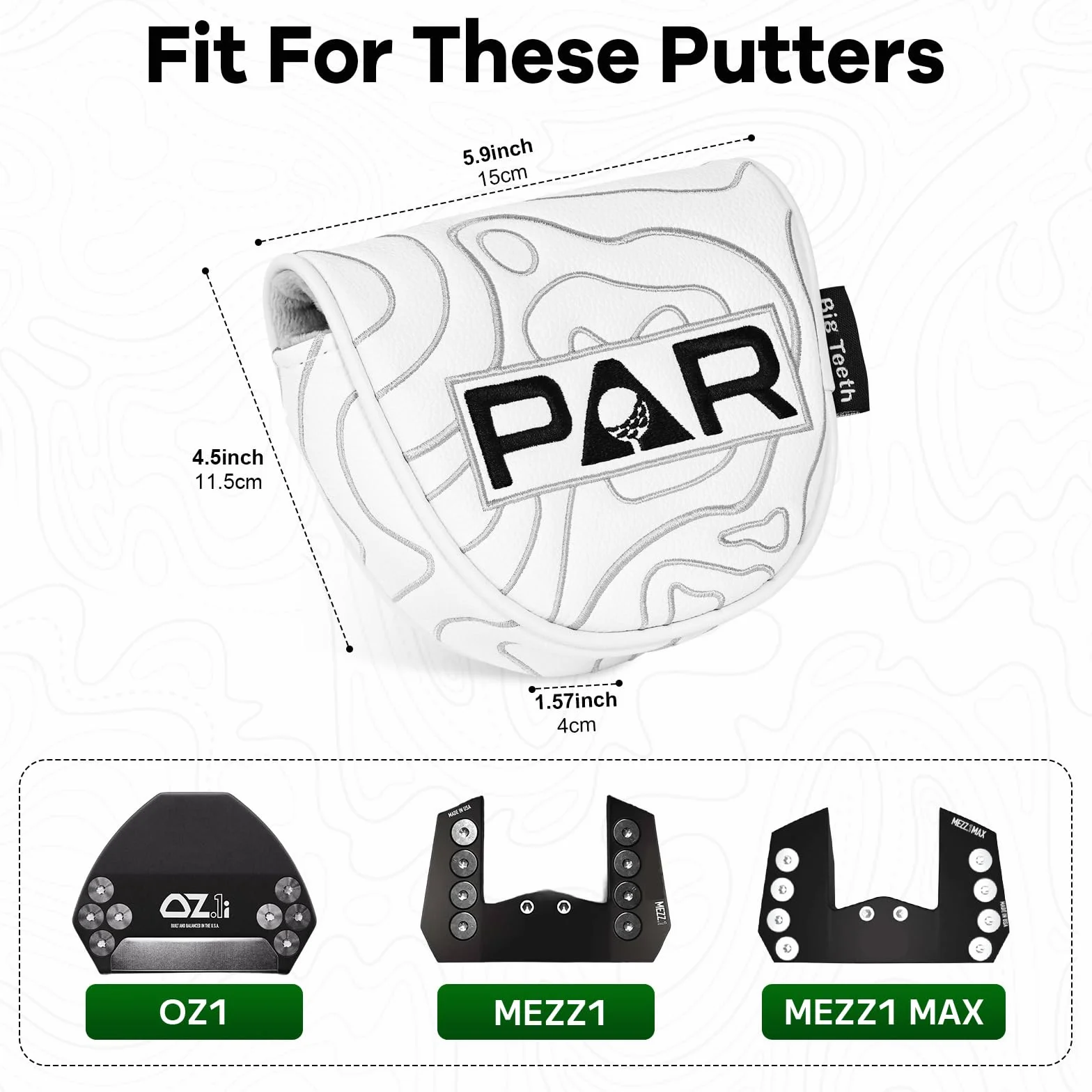 Cubierta magnética para cabeza de palo de golf de piel sintética blanca Scotty Cameron Taylormade Odyssey