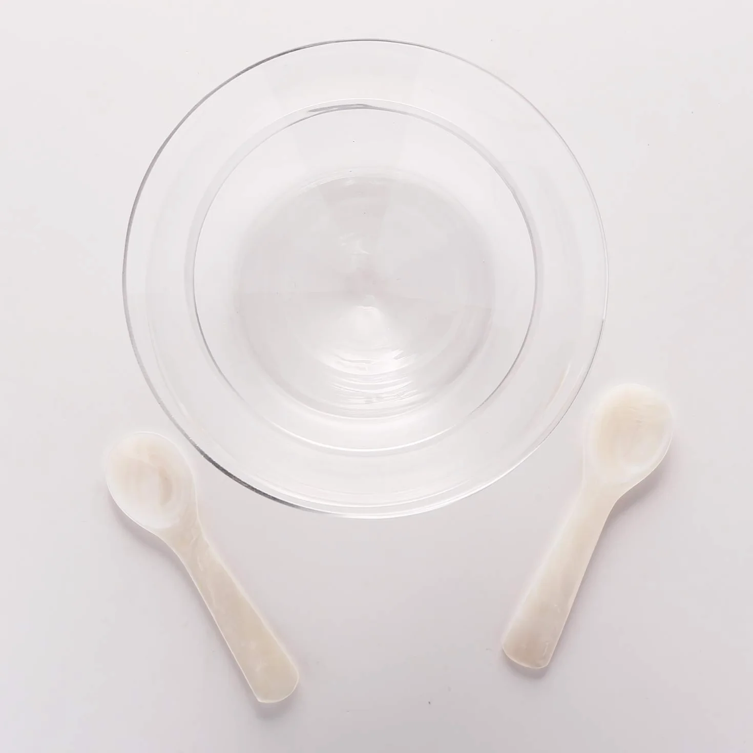 DUEBEL Enfriador De Caviar De Vidrio Dubel Añadir 2 Cucharas De Concha Enfriador De Cóctel Martini Universal De 8 cm De Caviar De Perla