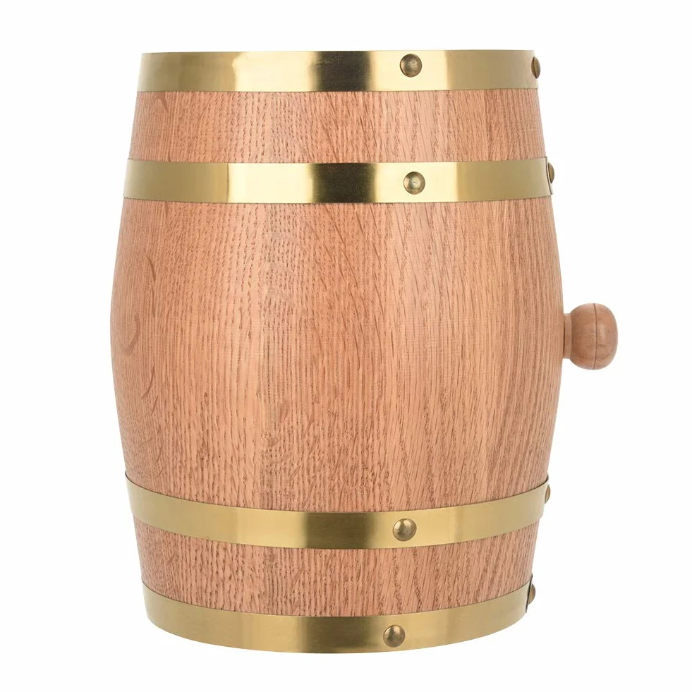 Oak Barrel Bar & Restaurant Barrica de roble de 5 litros para envejecimiento 32×23×23 Dispensador de barrica de roble vintage de 3 litros