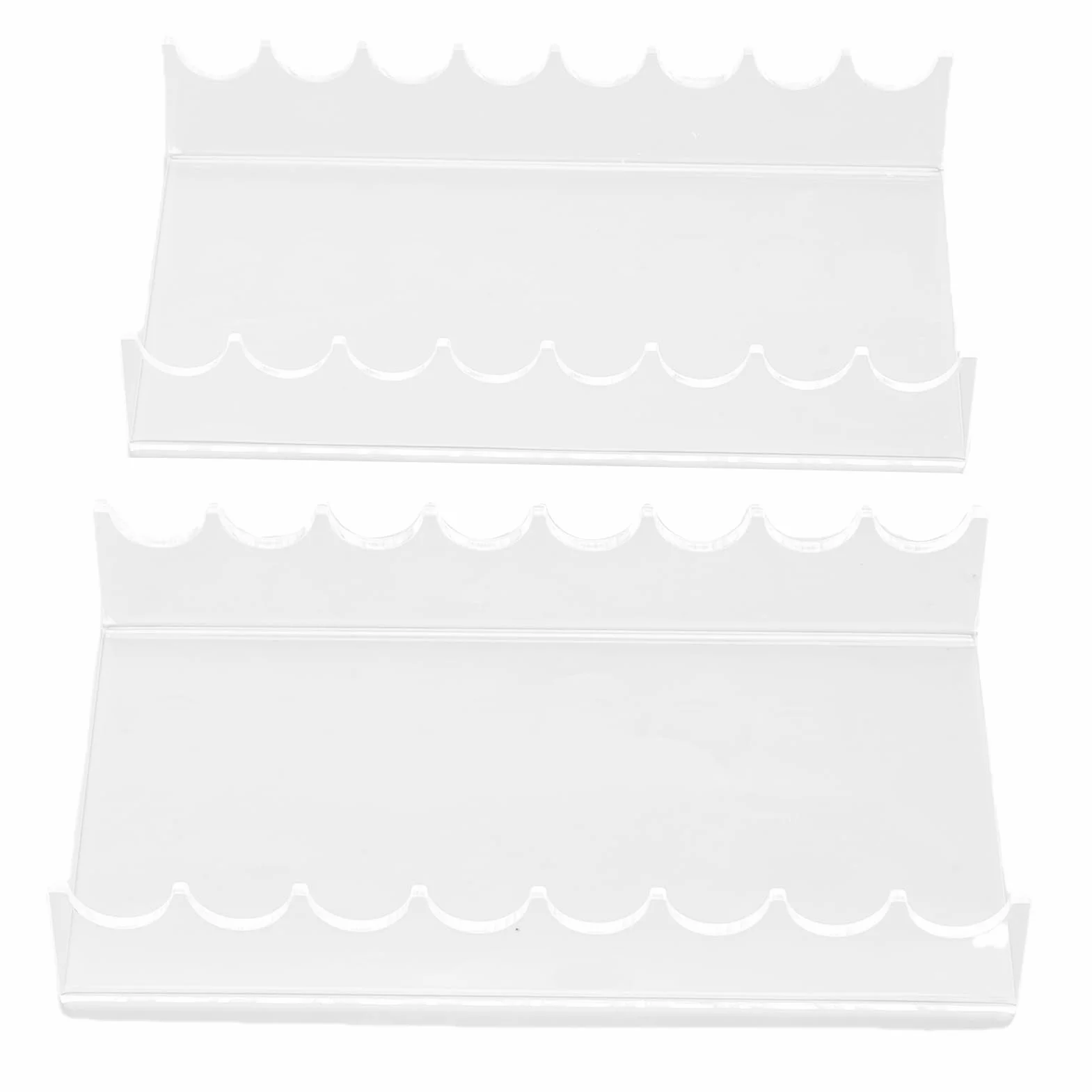 Porta Brochas de Maquillaje 2 Piezas, Organizador Horizontal Acrílico Transparente para Brochas de Maquillaje Pinceles de Pintura, Soporte de Secado y Almacenamiento Acces