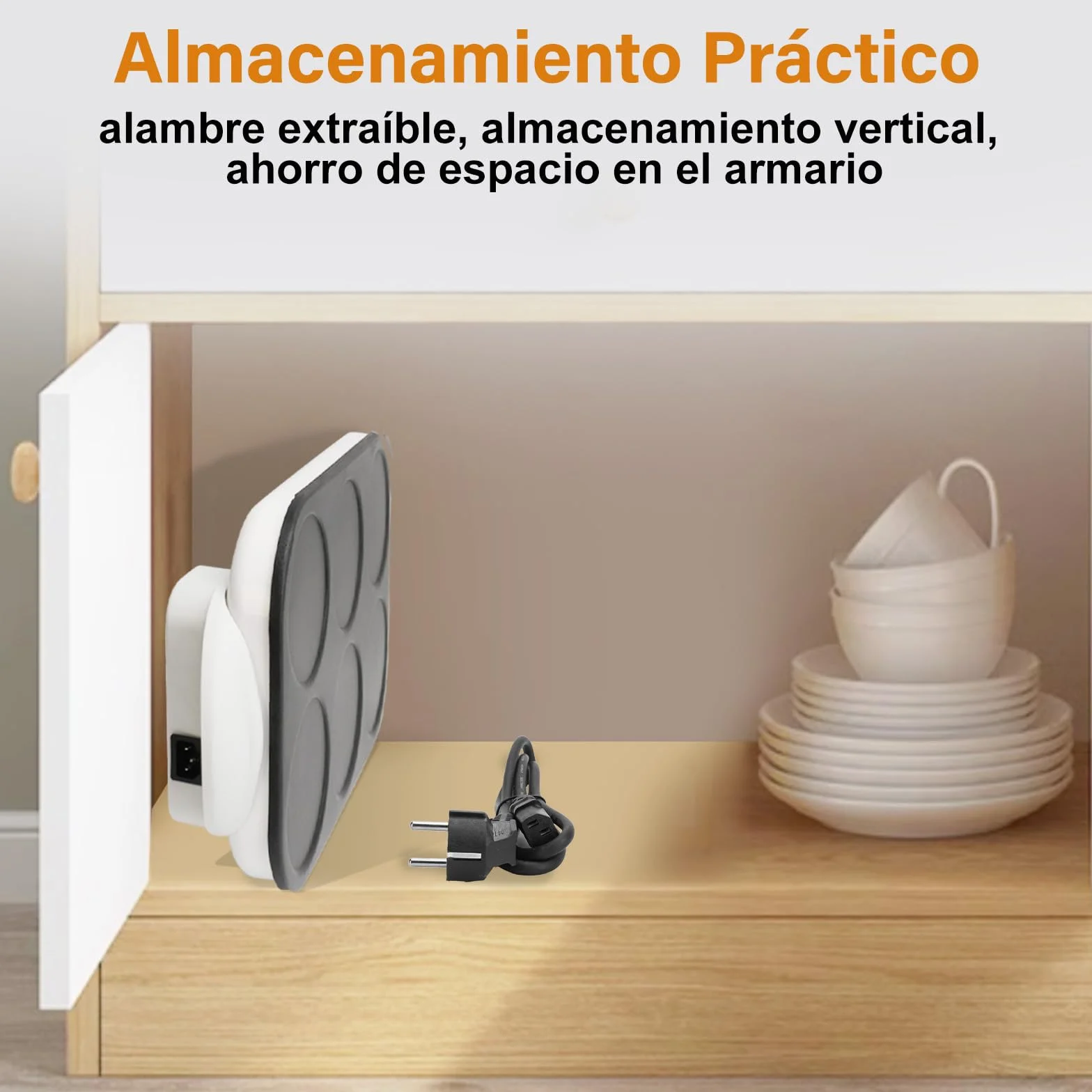 AEWHALE,Sartén para 6 Tortitas,Crepera Electrica con Revestimiento Antiadherente 1500 W,Blanco