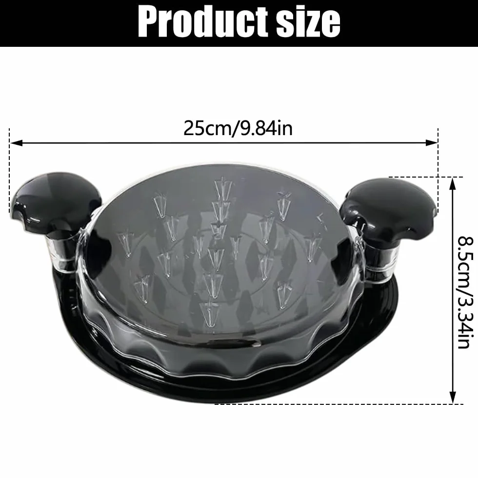 Desmenuzador de pollo,25 cm, mango ergonómico, sin BPA,picadora de pechuga de pollo visible,Trituradora de Pollo con Tapa Transparente,para carne de res molida, cerdo y pollo