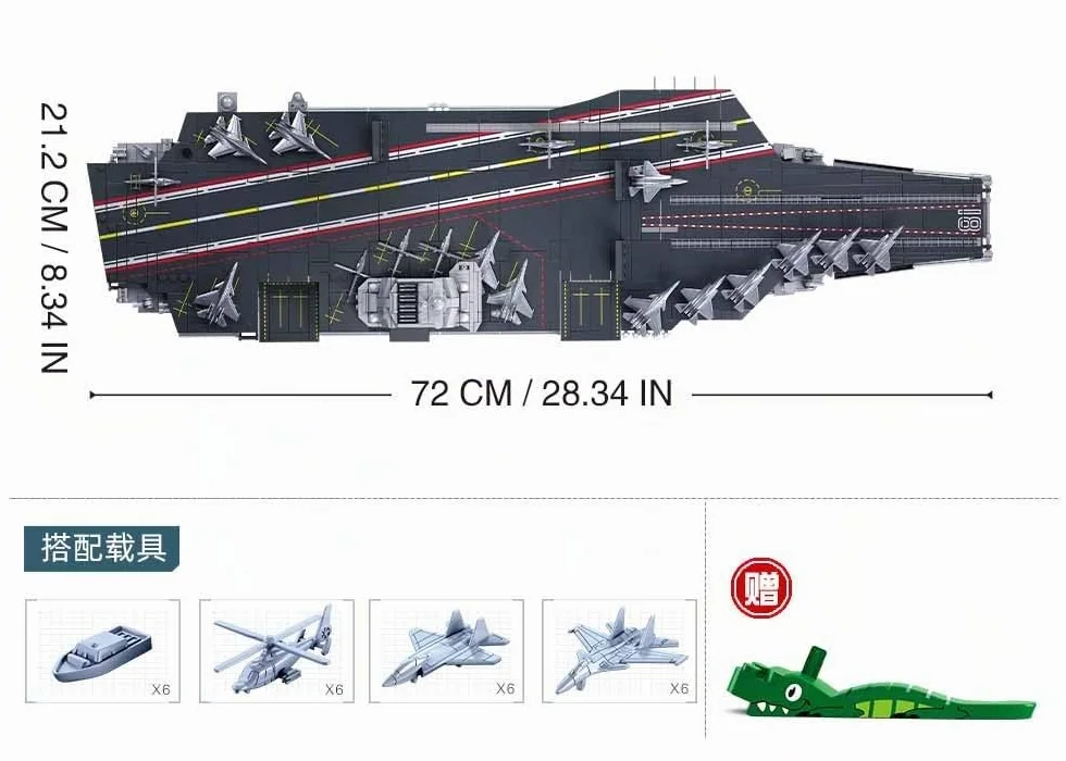 Sluban Fujian M38-B1188 - Portaaviones (escala 1:450, 1312 piezas)
