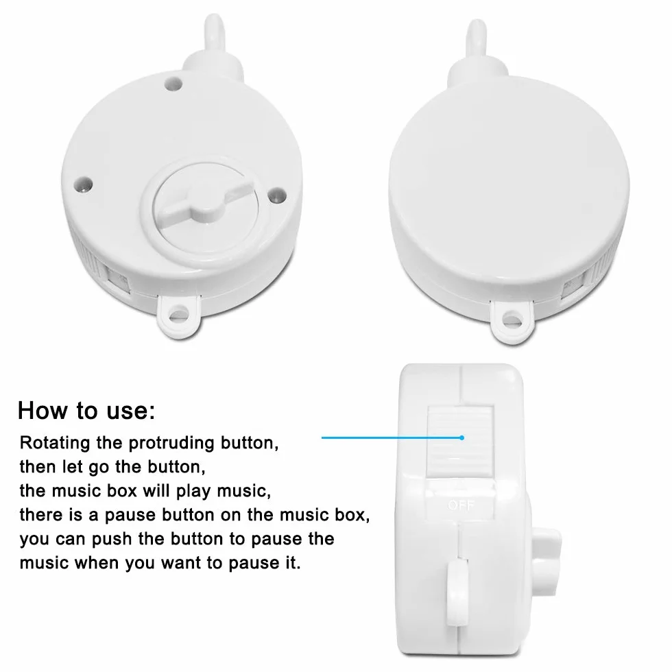 AFUNTA Soporte de campana para cuna 23 pulgadas con caja de música, soporte ajustable DIY para cama de bebé