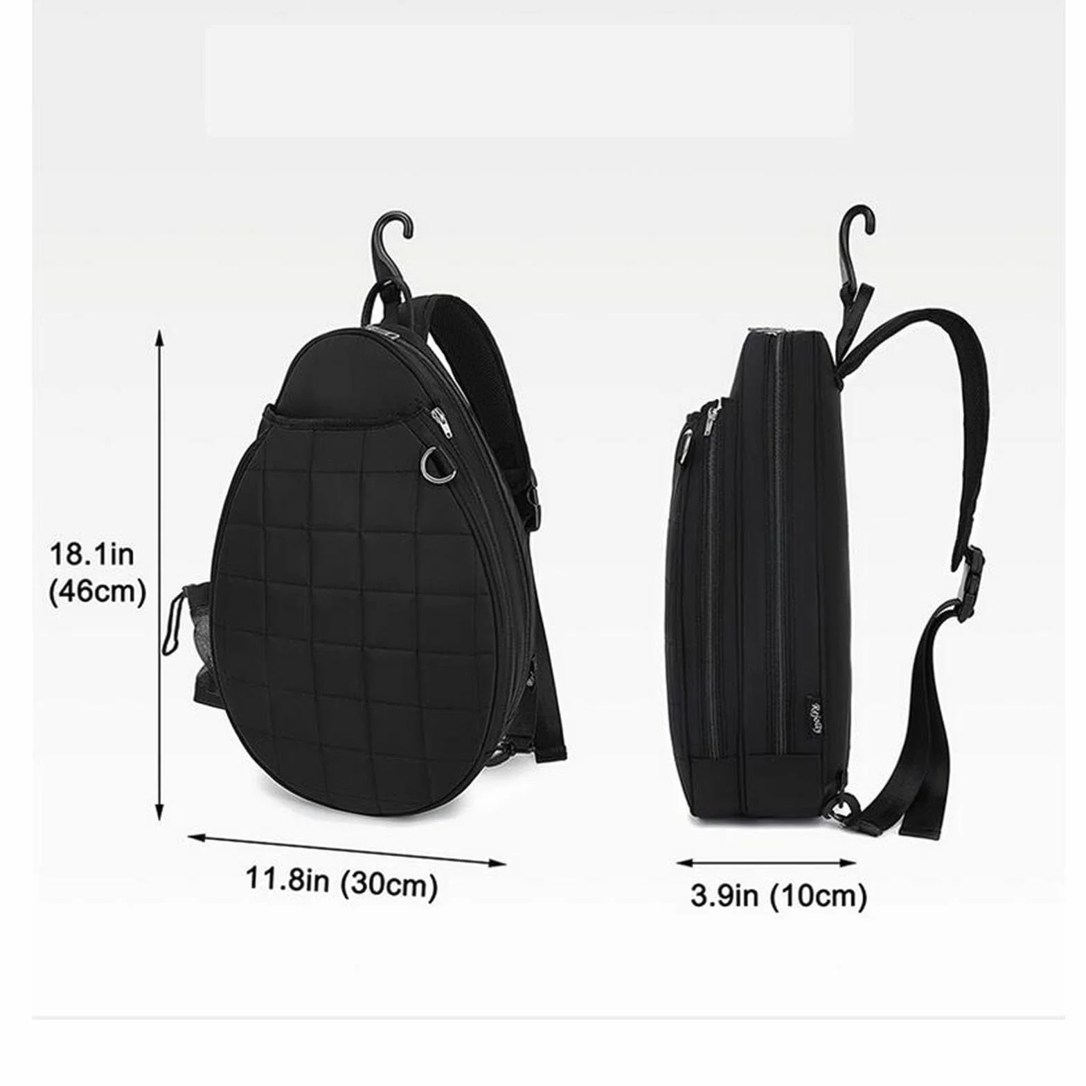 Amagogo Bolso de Hombro para Raqueta de Tenis, Negro
