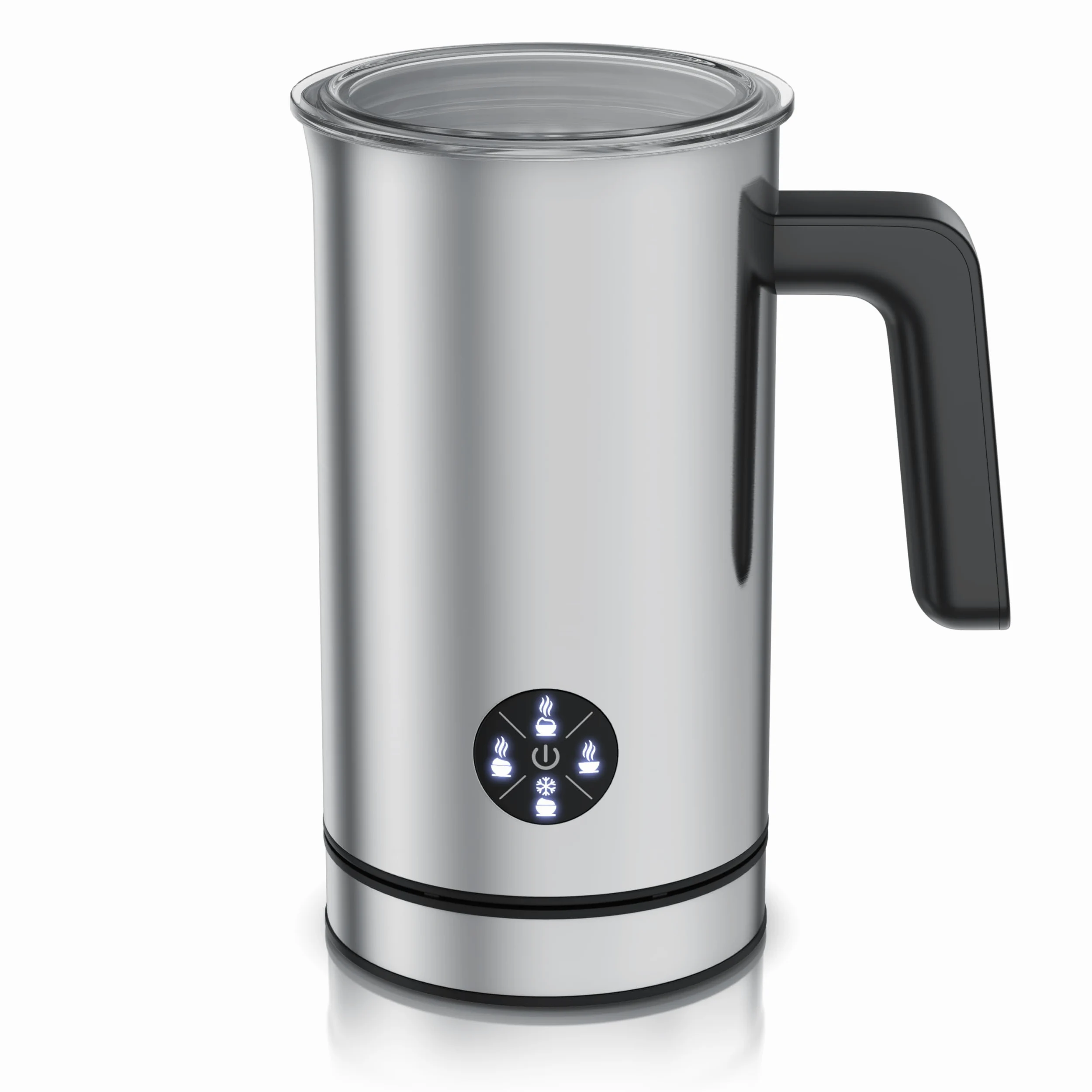 Arendo - Espumador de leche eléctrico 4 en 1 – Carcasa de doble pared – 4 programas – Espuma caliente y fría – Espuma cremosa y firme – 150-300 ml – Revestimiento antiadherente – Cappuccino Latte