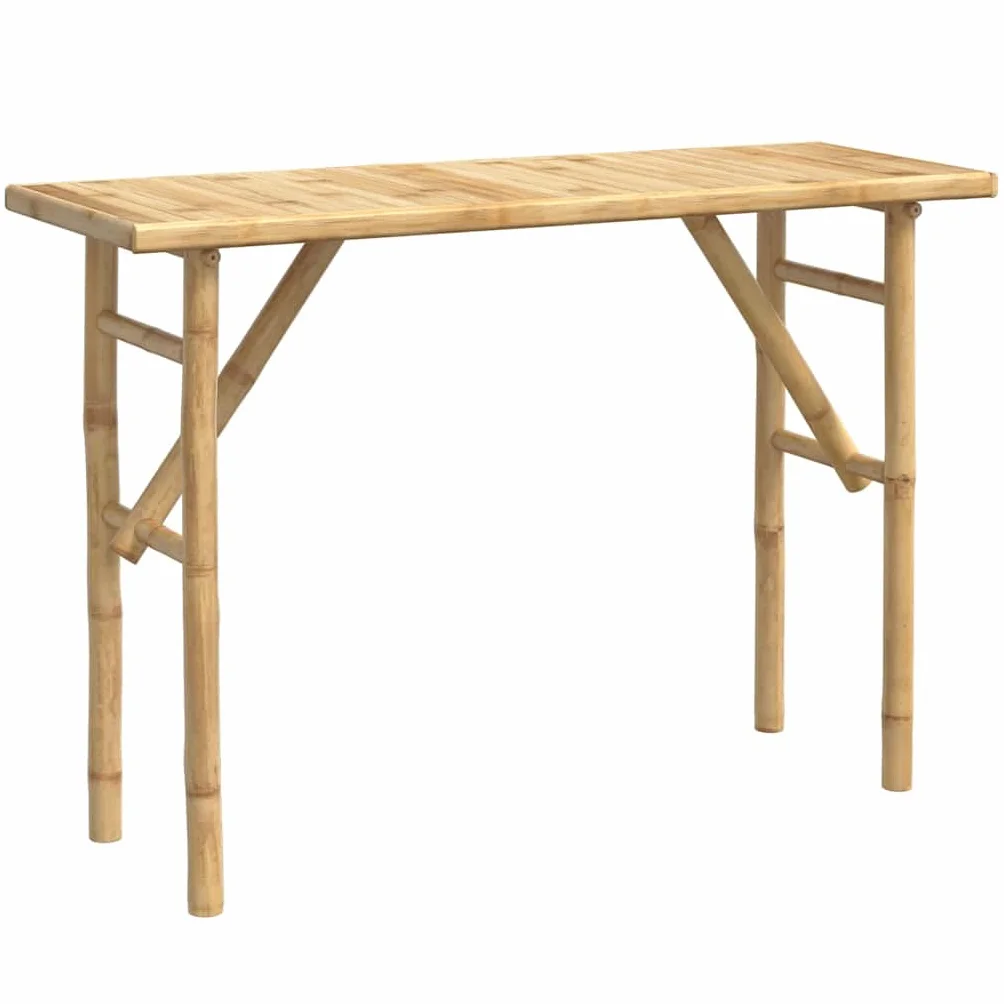 vidaXL Mesa Consola De Bambú 115X39X75 Cm, Mesa De Sofá, Mesa De Pasillo, Mesita De Recibidor