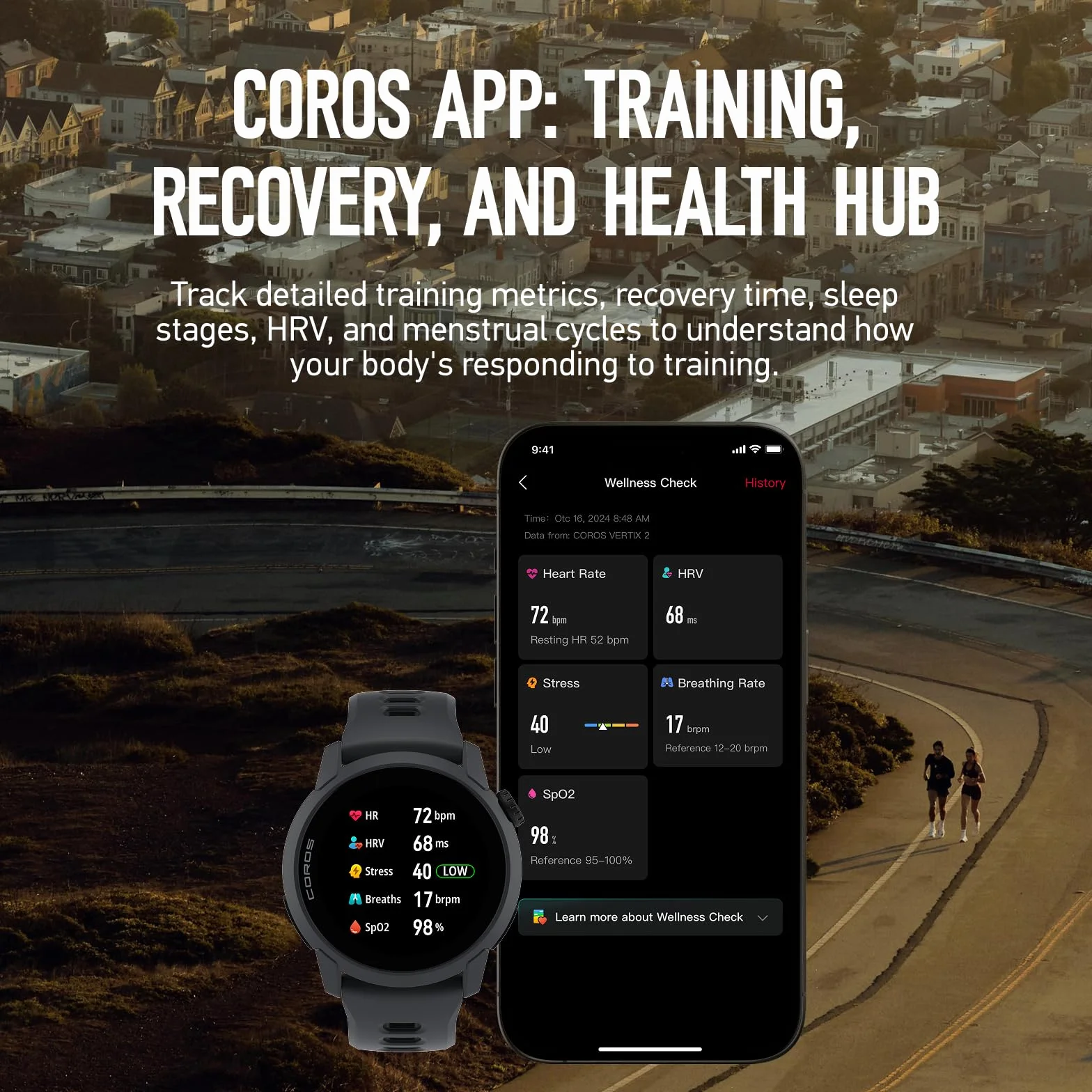 COROS Pace 4 Reloj GPS Deportivo Ultraligero, Pantalla Táctil AMOLED 1.2", 19 días de Uso Diario, Control por Voz, Herramientas Avanzadas de Entrenamiento, Monitor de Ritmo Cardíaco (Nailon, Negro)