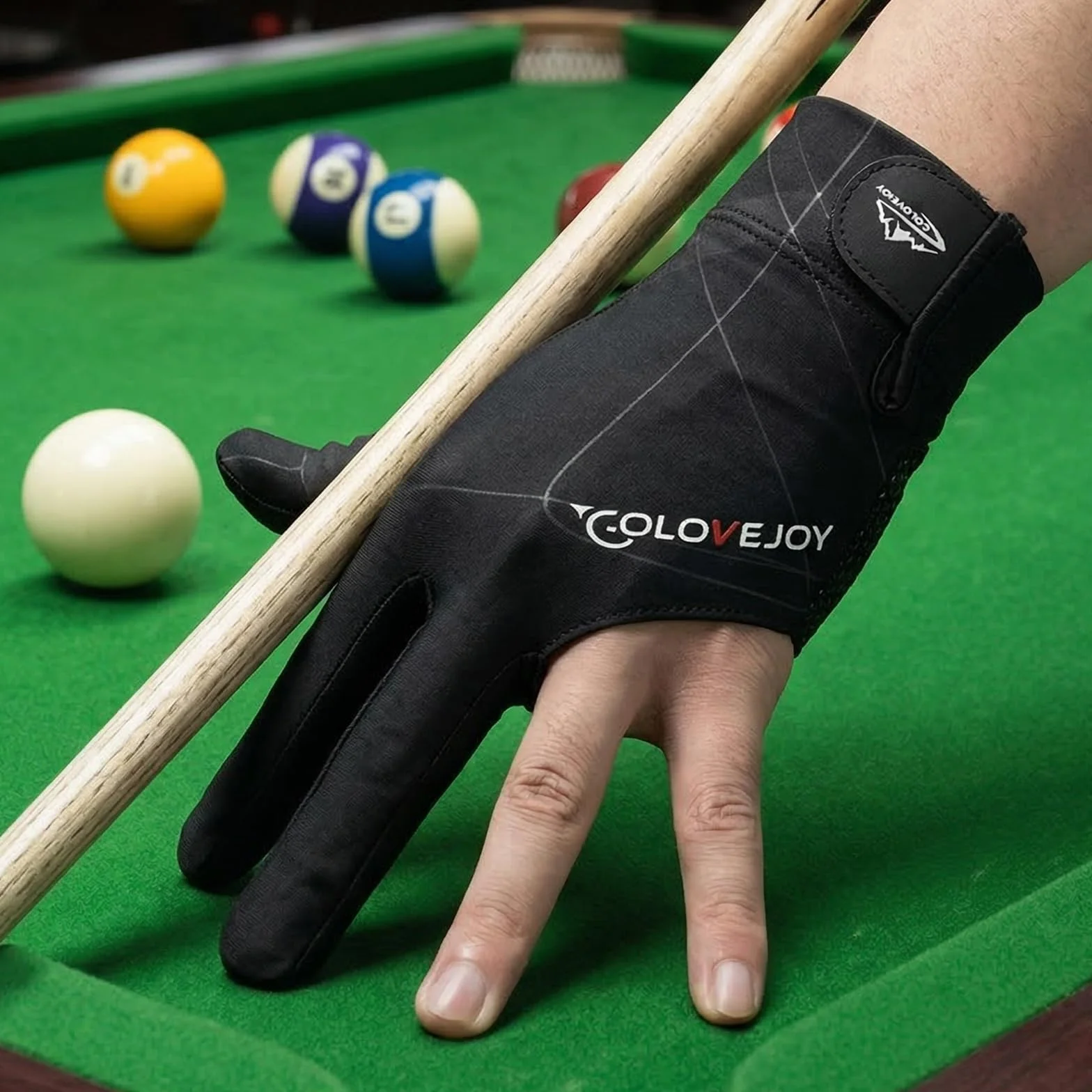 Guantes de Billar de Secado rápido y Transpirables para Snooker – (Secado rápido, Transpirables, Antideslizantes) Guante Deportivo Premium para Mano Izquierda para precisión en (Negro)