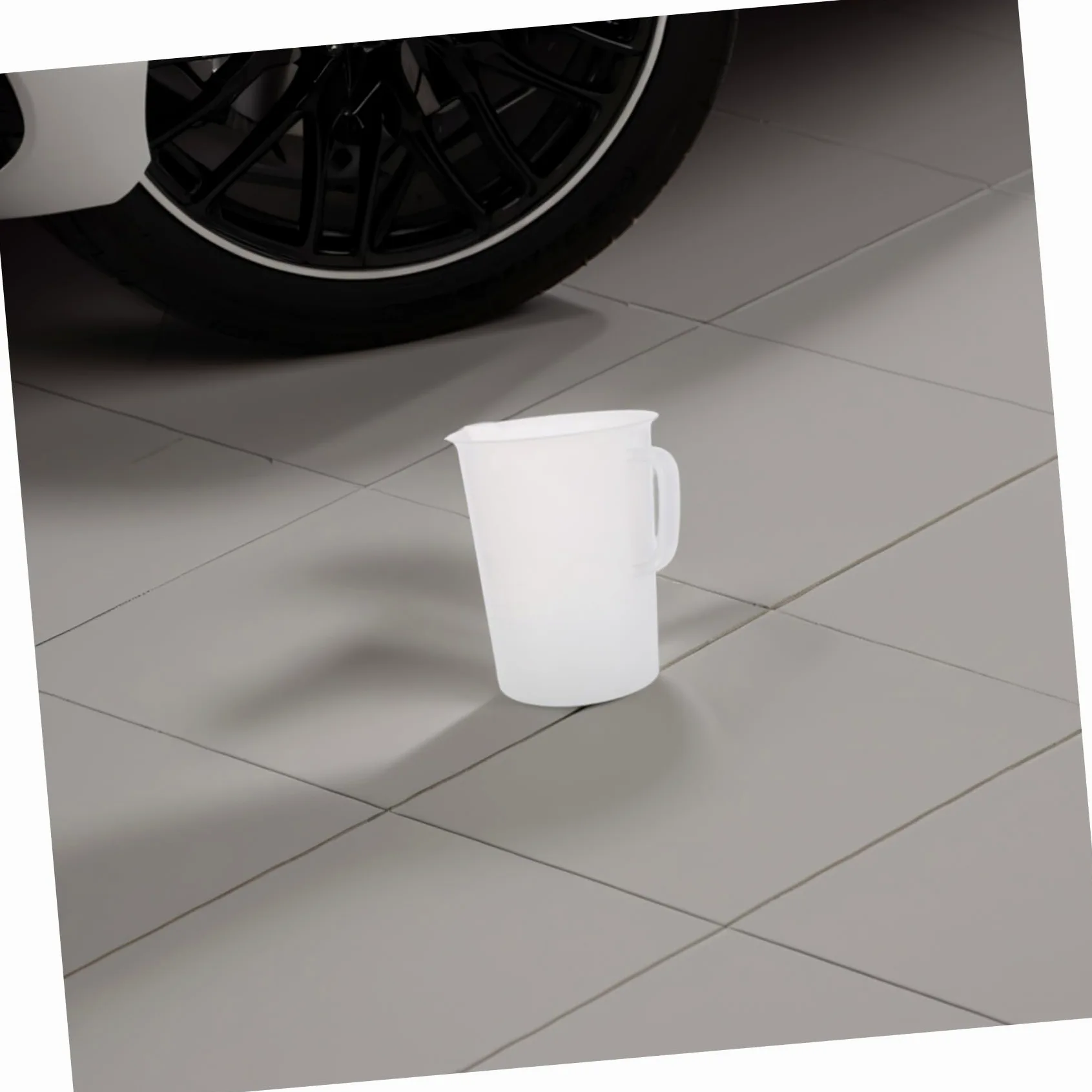 Vaso Medidor Grande De Plástico 5000 Ml Con Asas Para Aceite Motor Graduado Para Taller Mecánico Uso Automotriz Herramienta Precisa De Medición
