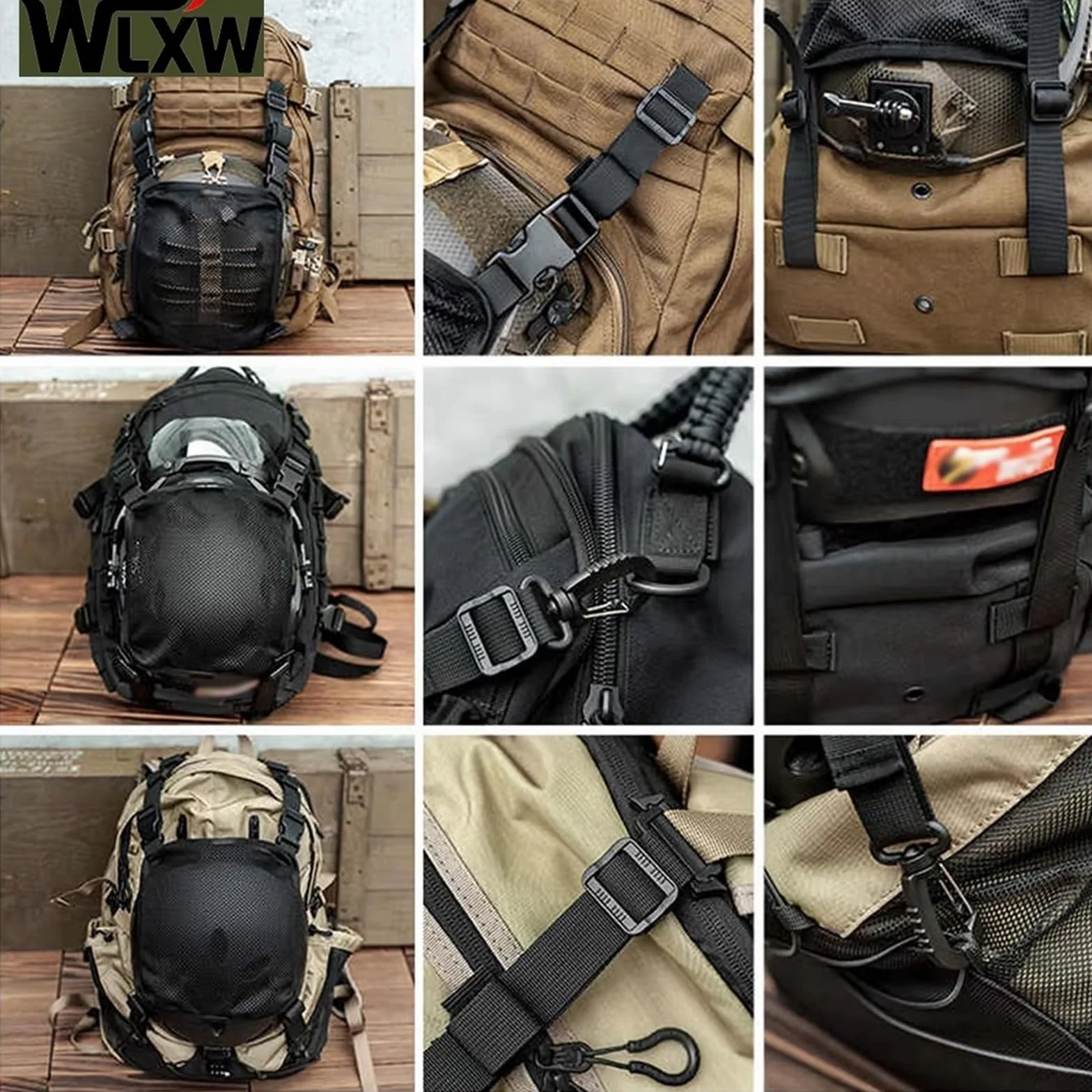 Bolsa Táctica Molle Multiusos para Casco Airsoft Caza
