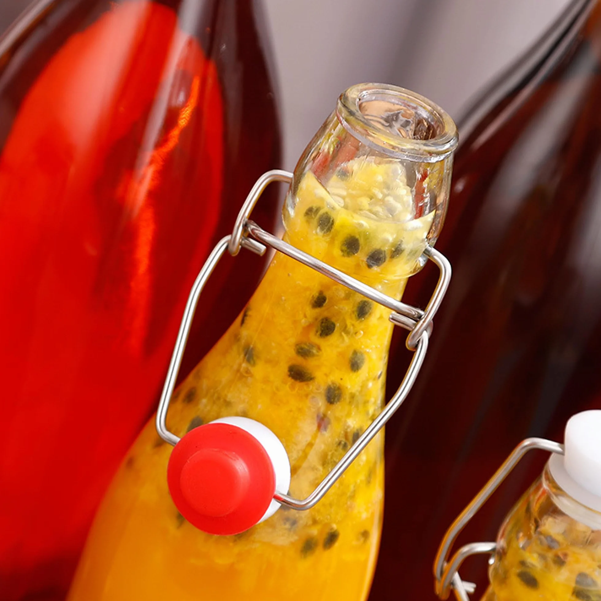 30 Piezas Roja Junta Goma Botella Gaseosa, Juntas de Silicona, para Botellas con Tapa Abatible, Sellos para Botellas de Cerveza Caseras