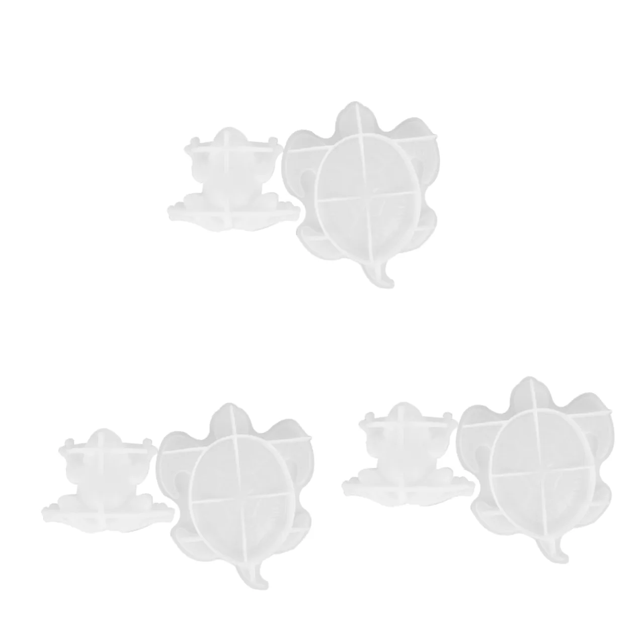 STOBOK 3 Juegos Molde De Silicona - Molde Animales - Molde Tortuga - Manualidades Resina Molde Artesanal Moldes De Silicona Para Manualidades Fundición Gel De Sílice 2 Piezas * 3
