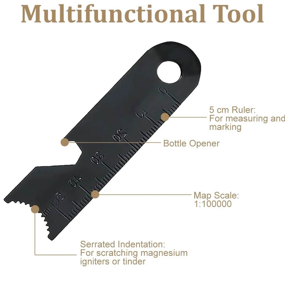 Survival Fire Steel - Kit de iniciación de fuego de acero, barra de ferrocerio de magnesio con raspador y silbato para camping