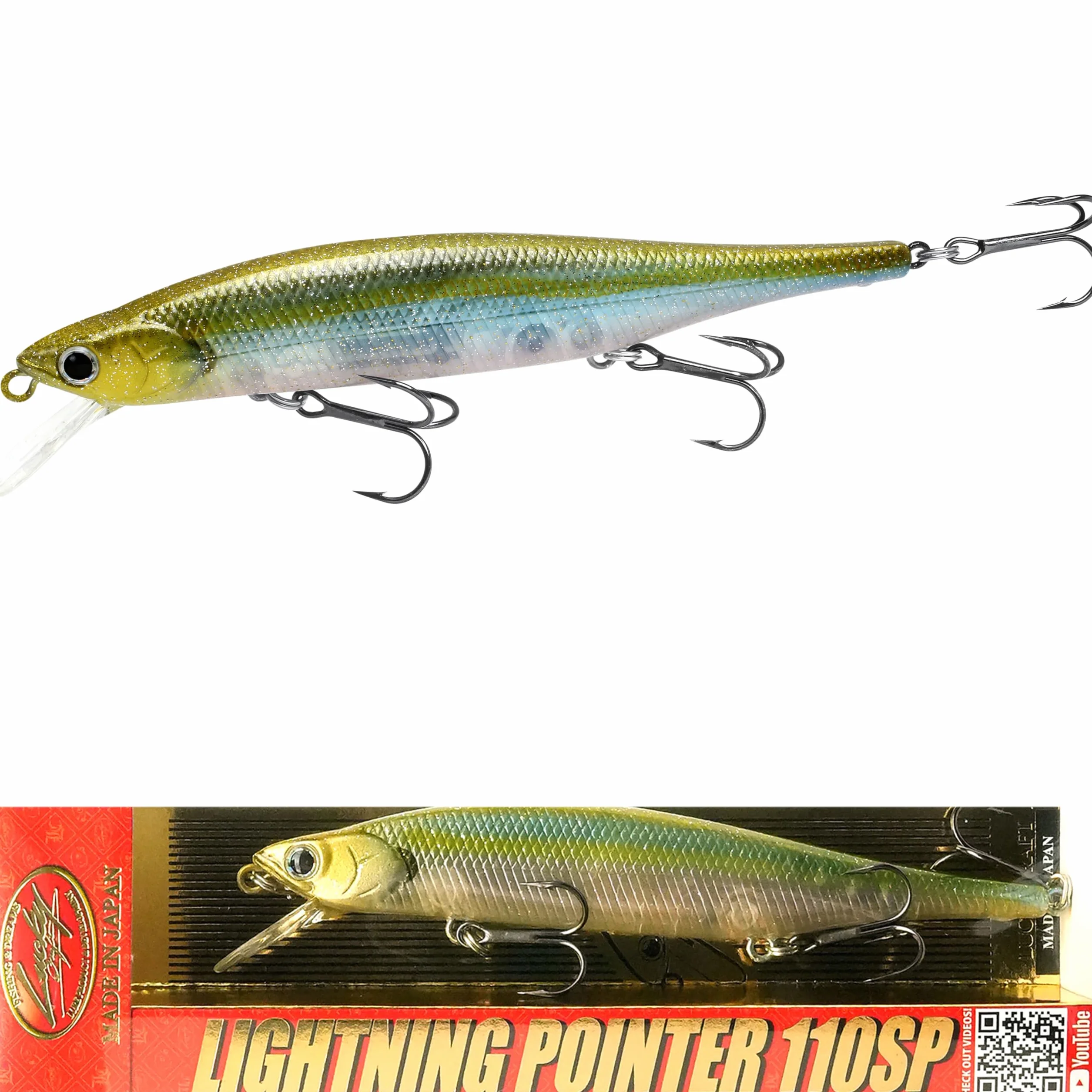 LUCKY CRAFT Lightning Pointer 110SP 179 Flake Flake Golden Sexy Minnow