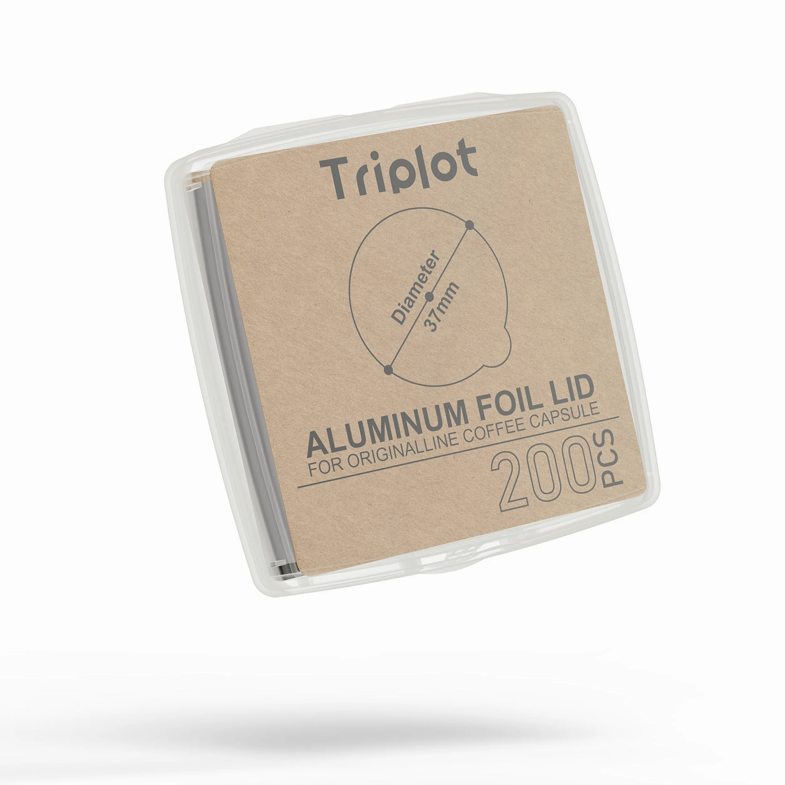 Tiplot Tapas de aluminio para cápsulas reutilizables, sellos adhesivos de aluminio autoadhesivos, 200 unidades para cápsulas de café recargables, máquinas de línea original Nespresso compatibles con