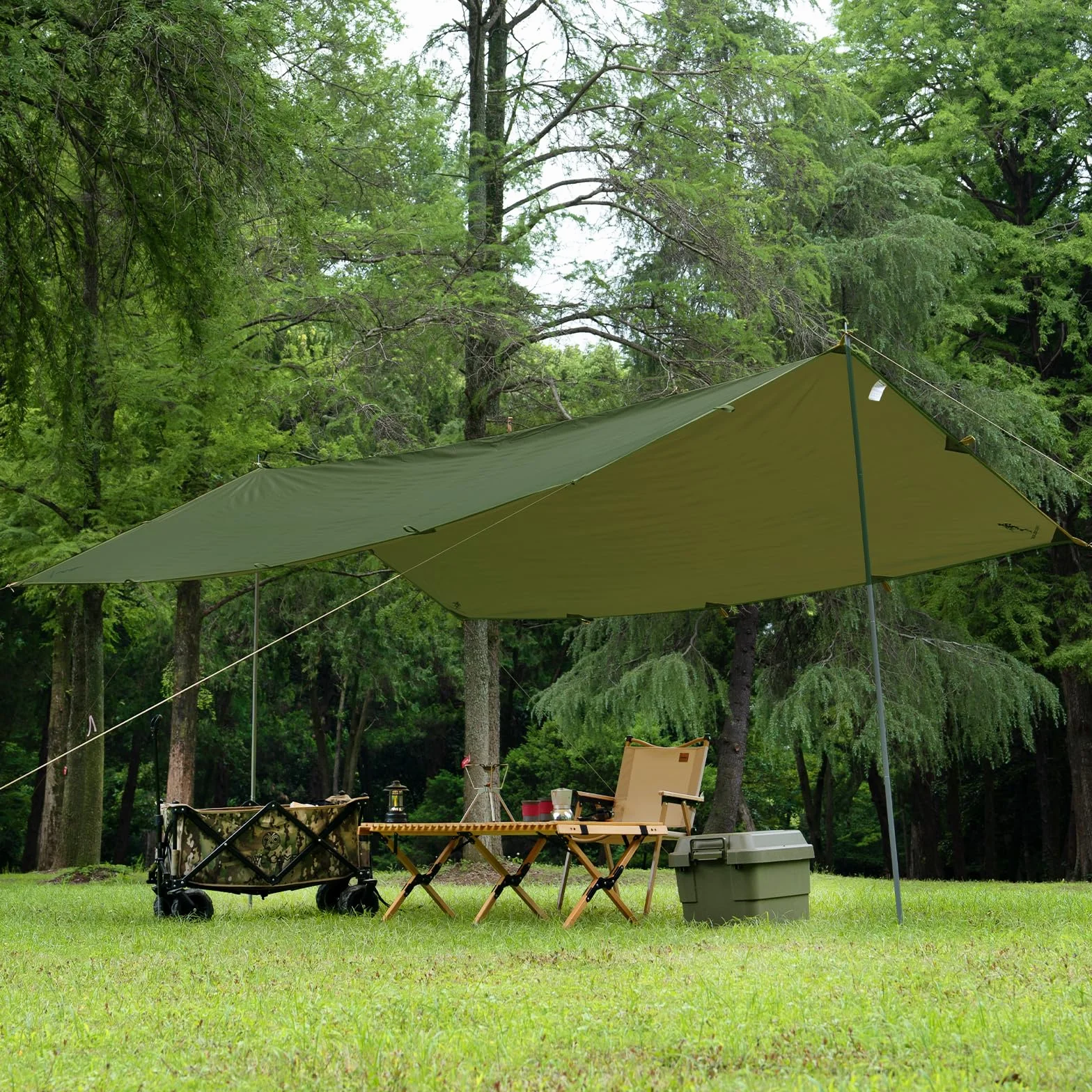 FREE SOLDIER Lona impermeable ultraligera protección UV 4x4 m camping senderismo