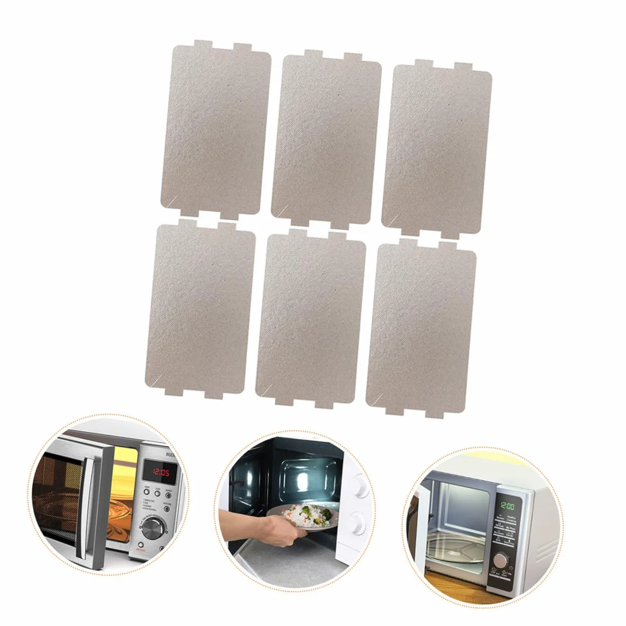 Alipis 6piezas Placa Mica Microondas Resistente Al Calor Cubre Guía Onda Microondas Compatible Aislamiento y Protección Contra Quemaduras