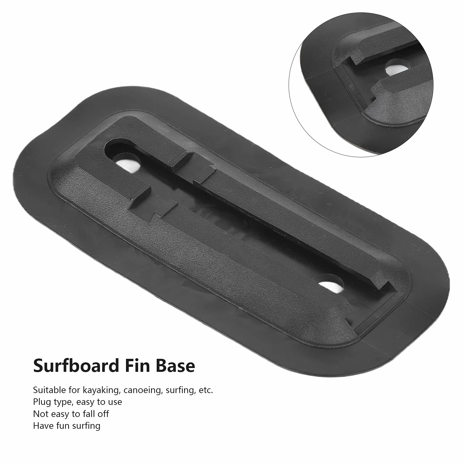 Fydun Soporte Base Aleta Central Tabla Surf Enchufe Desmontable Negro Kayak Canoa