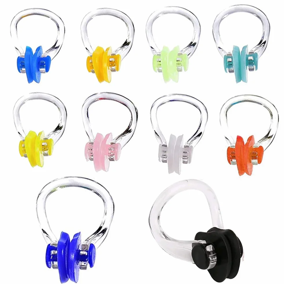 Pinzas de Nariz Silicona 10 Piezas Natación Nose Clip Protector Adultos Niños