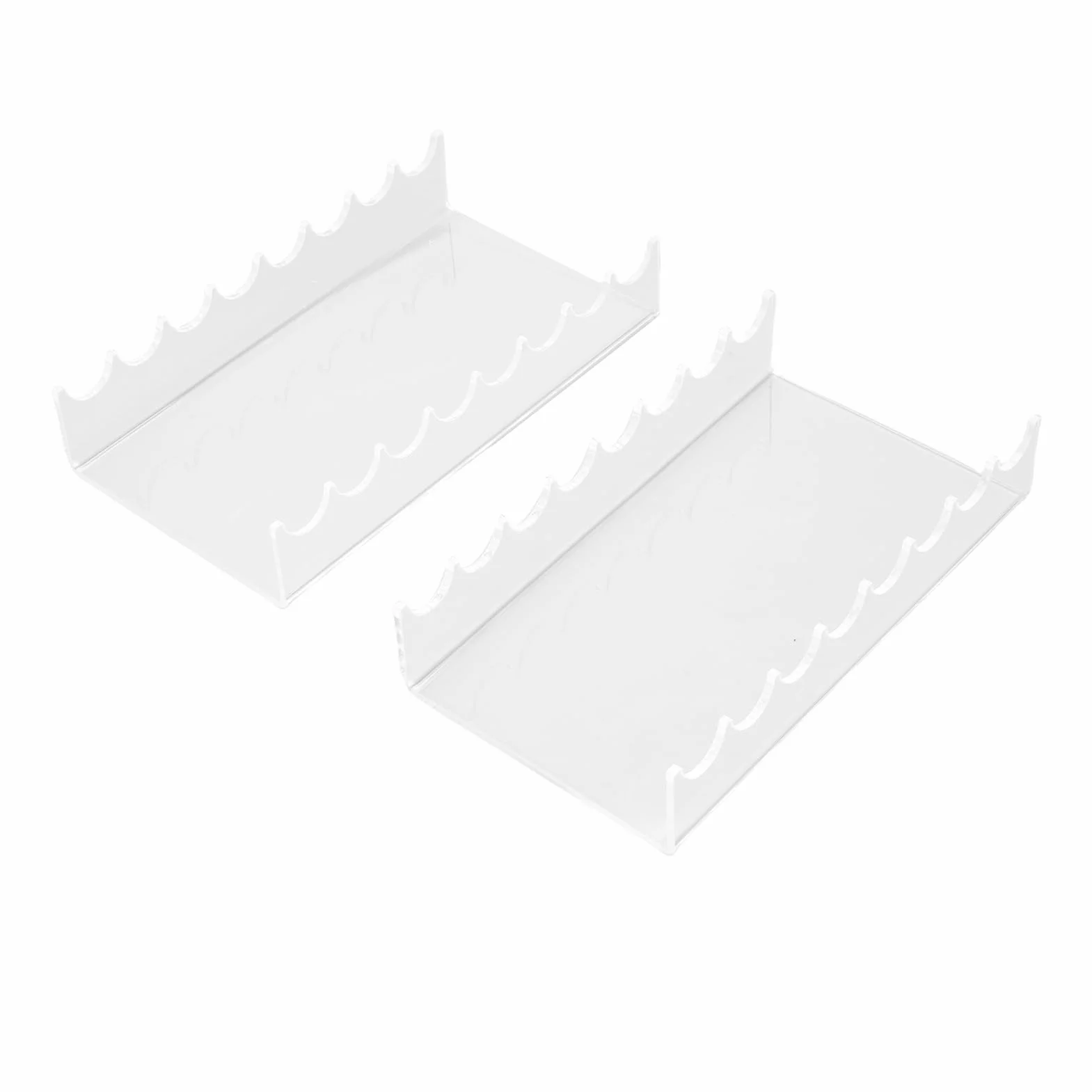 Porta Brochas de Maquillaje 2 Piezas, Organizador Horizontal Acrílico Transparente para Brochas de Maquillaje Pinceles de Pintura, Soporte de Secado y Almacenamiento Acces