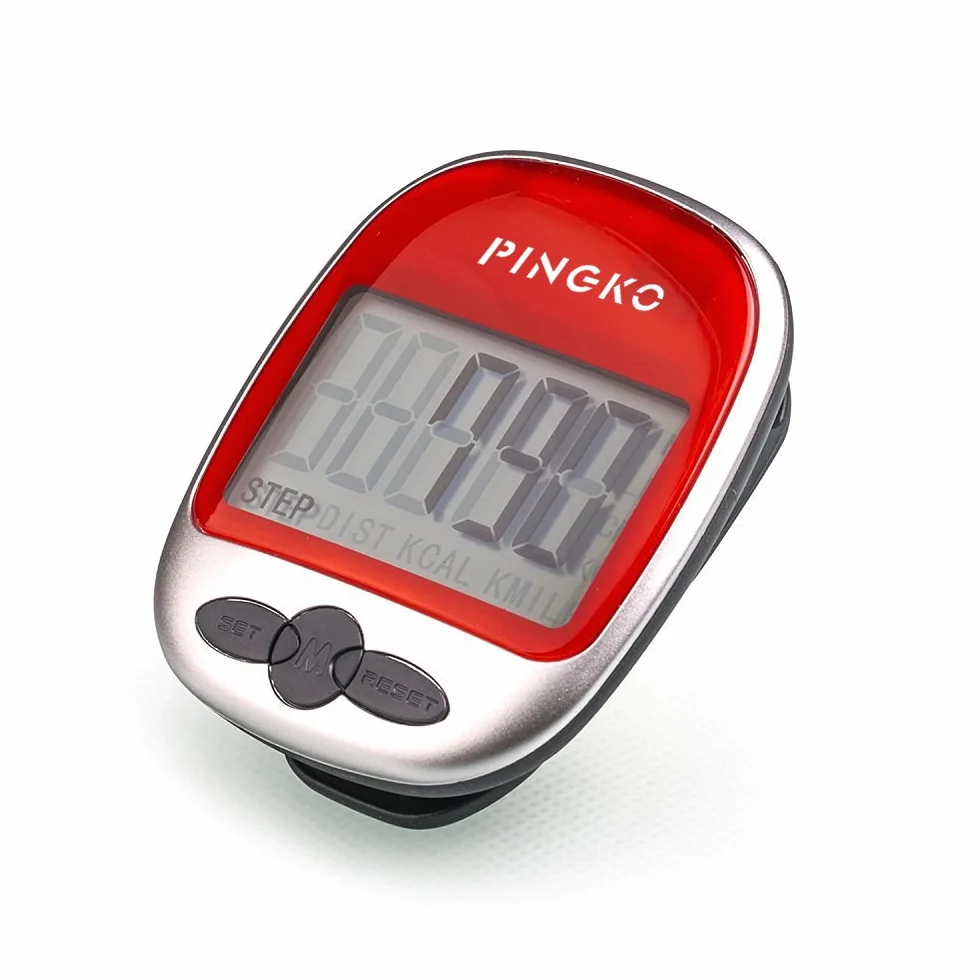 PINGKO Walking Pedometer Accurately Track Steps Portable Sport Pedometer Step/Distance/Calories/Counter Fitness Tracker 6 Colors