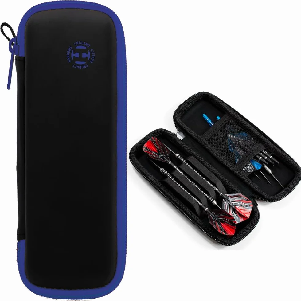 Harrows Blaze - Funda para dardos resistente y duradera de color azul - Puede contener dardos completamente montados