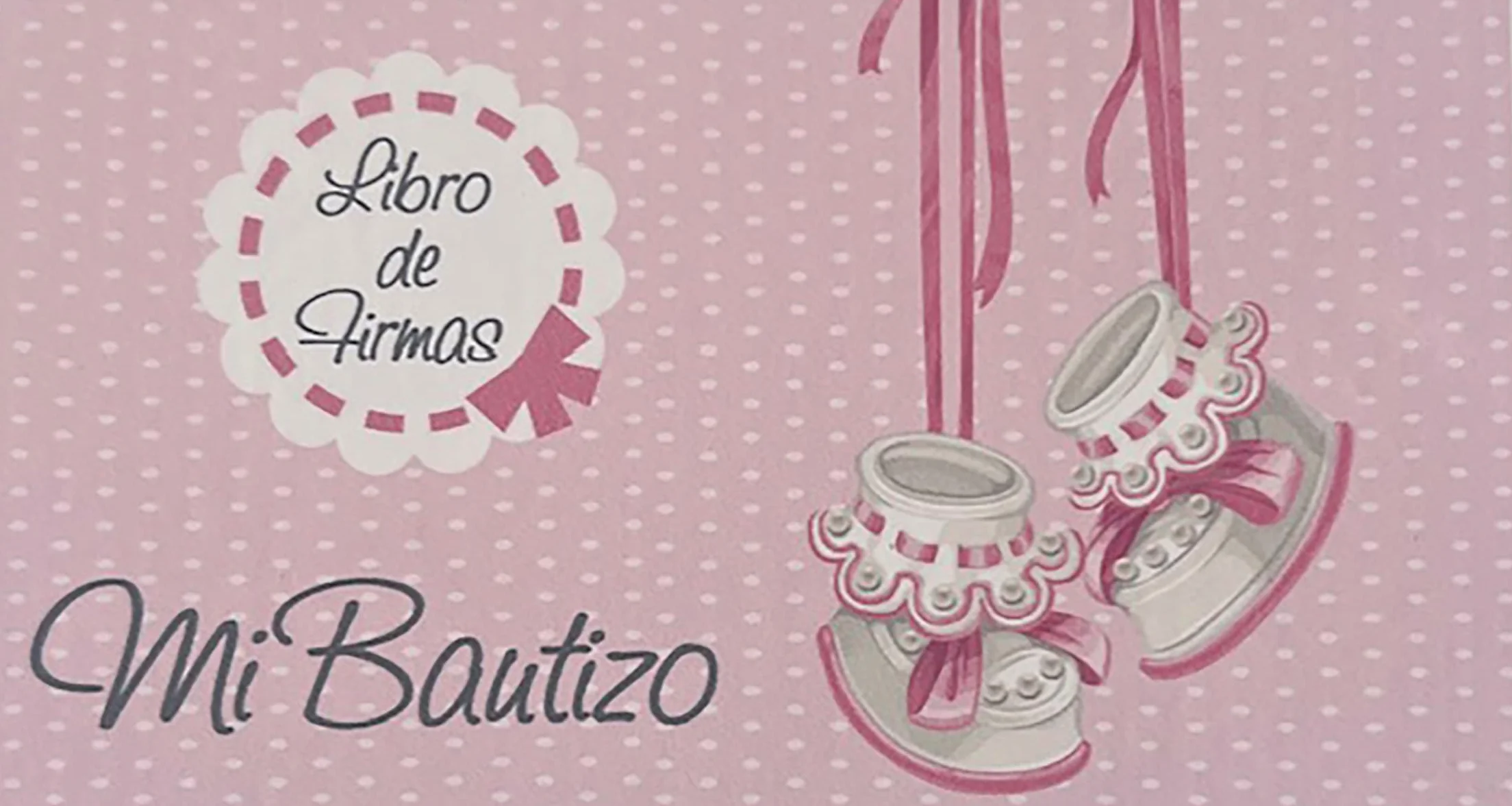 Libro de firmas bautizo bebe niña, libro visitas medidas, 27,5 x 23 x 2, 64 paginas, tapa dura, forrada gua Flex, con lazo plateado, más porta móviles personalizable, para poner la foto del bebe