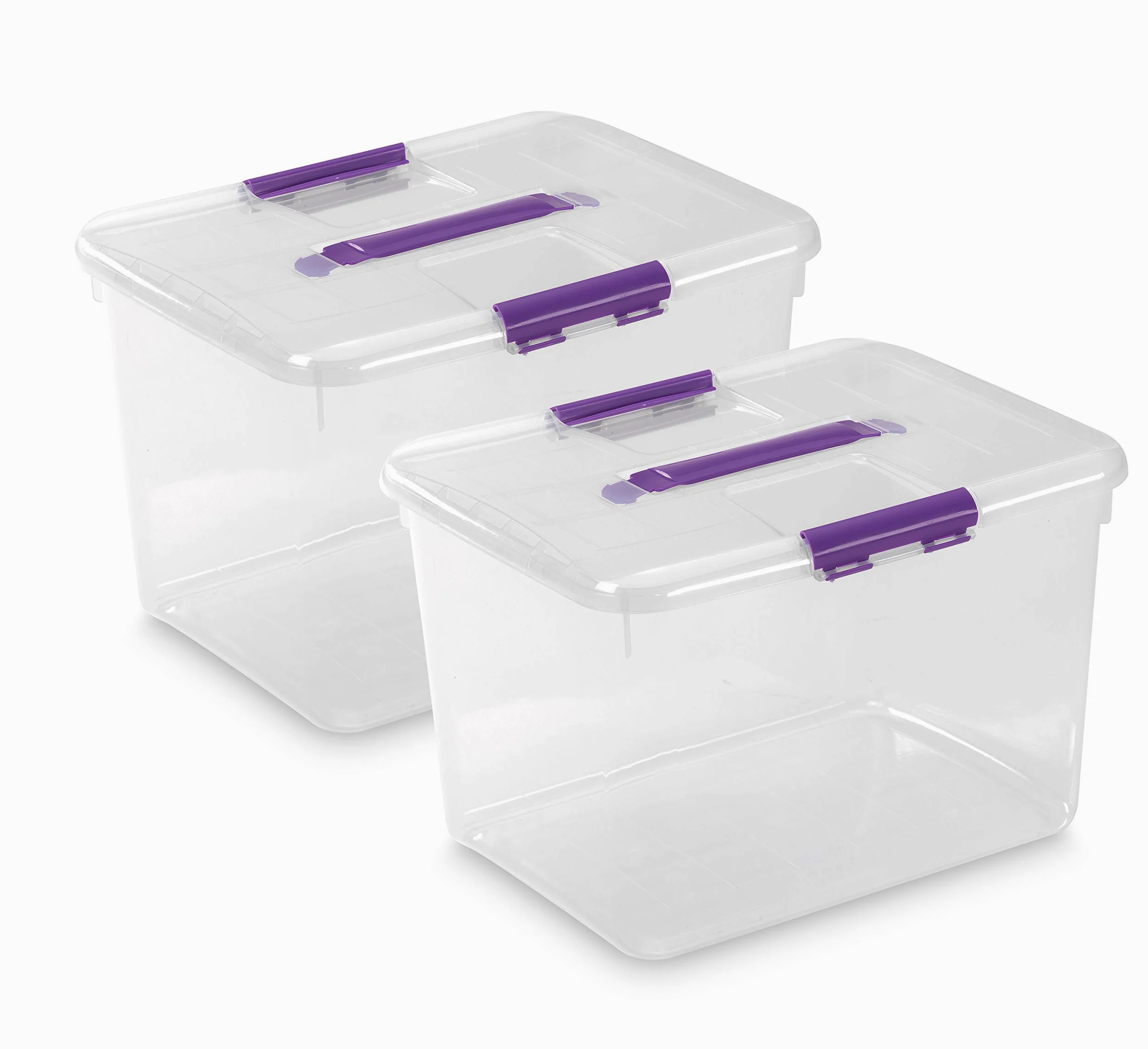 Caja Plástico Almacenaje Grandes Multiusos con Asa - Medidas 425 x 325 x 280 mm - Capacidad de 30 litros (2)