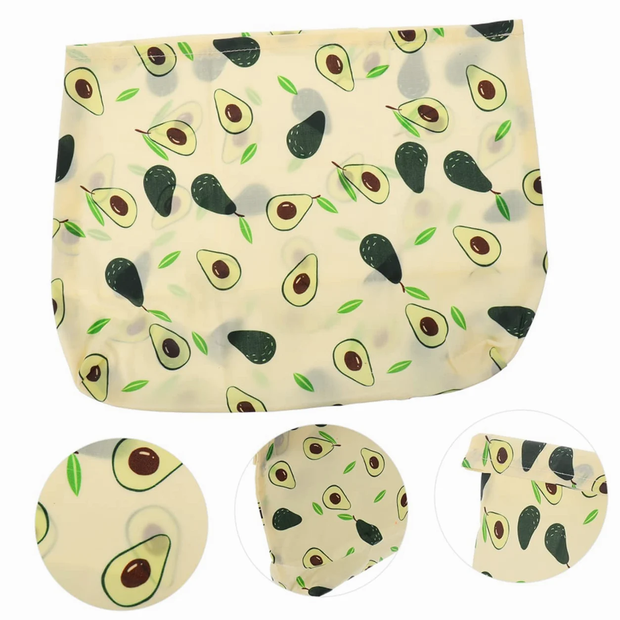 3piezas Bolsas De Almacenamiento De Alimentos De Cera De Abeja Reutilizables Envolturas De Algodón Biodegradables para Frutas Verduras y Snacks Certificadas por