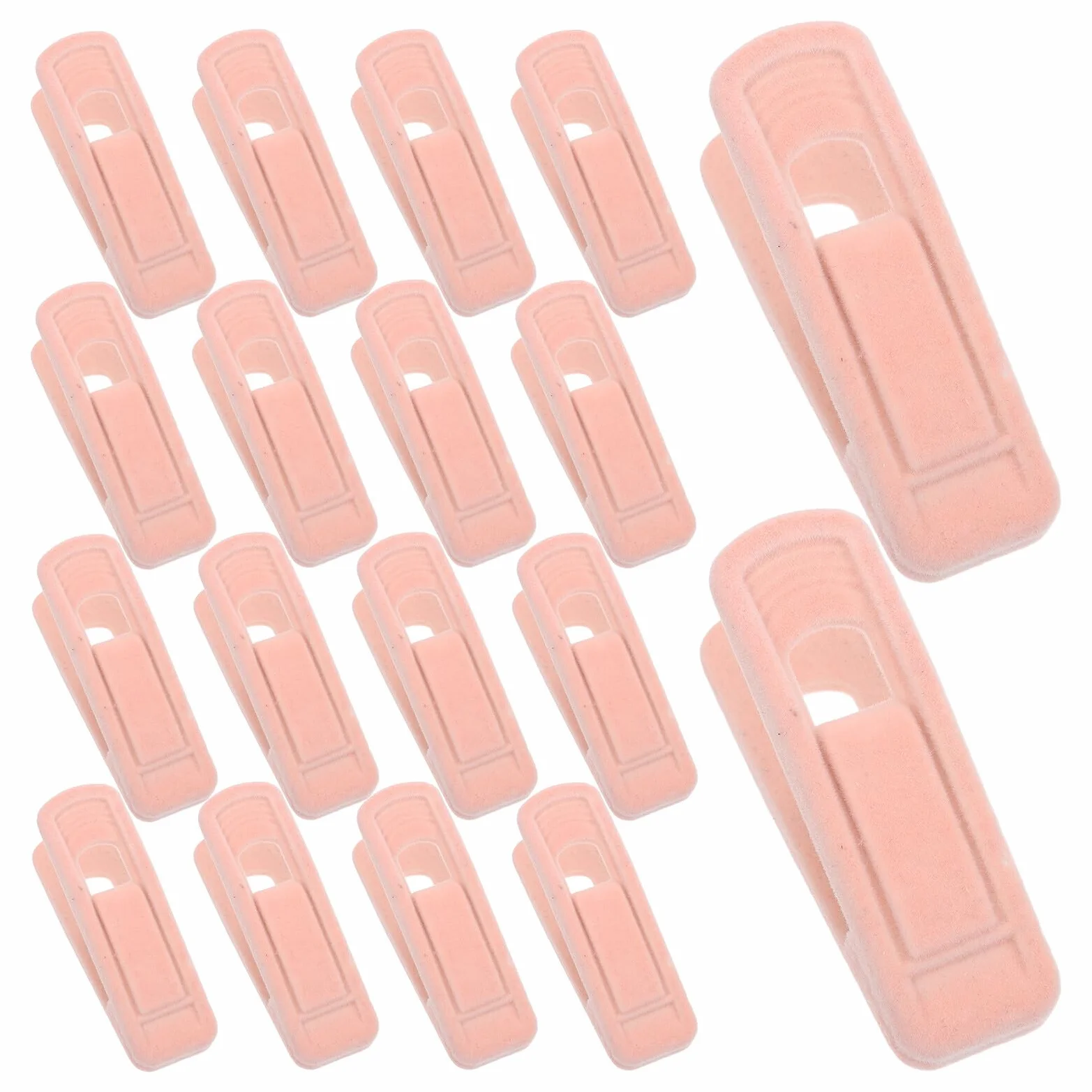 Pinzas de Ropa Antideslizantes de Plástico Rosa, 50 Piezas | Colgar Prendas y Secado al Aire, Uso en Casa y Exterior, Diseño Resistente Manejo Mano