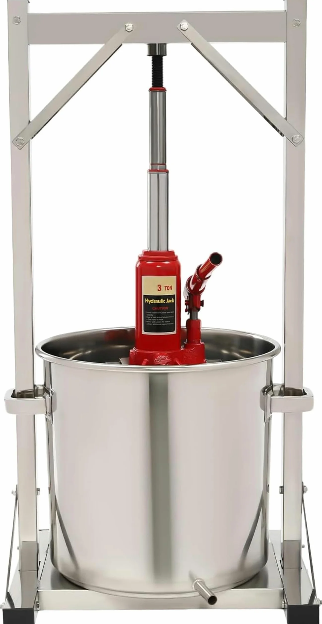 Máquina de Prensa de Vino de Frutas de 22 l/5,8 GAL, prensador Manual de Jugo de Acero Inoxidable para Queso, Hierbas, Prensa para Hacer Aceite de Oliva y Miel de Verduras
