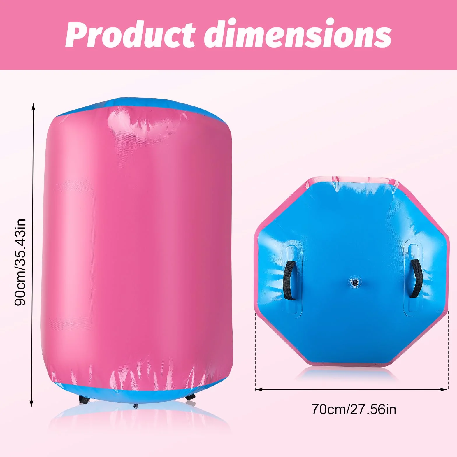 Air Roll Inflable Rodillo de Aire para Gimnasia con Bomba