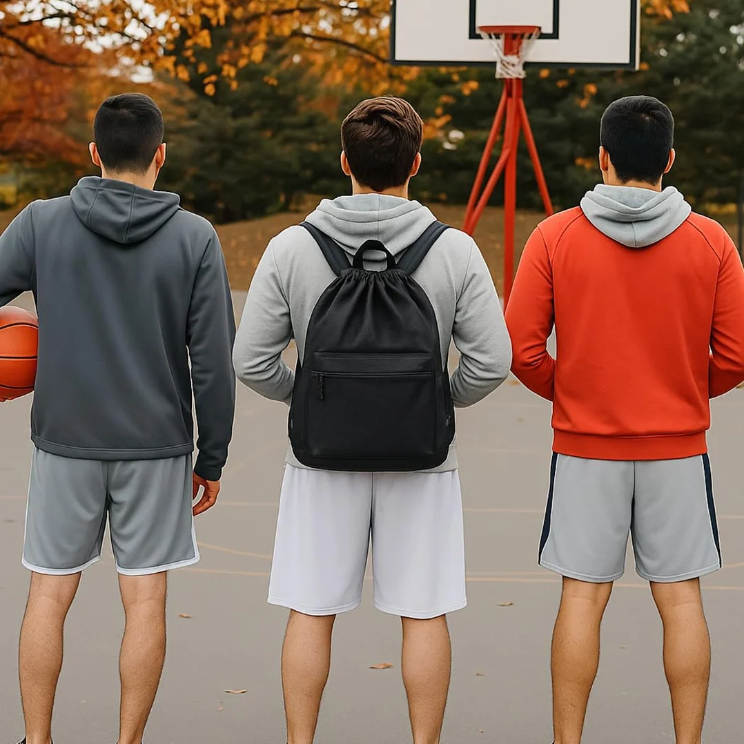 Mochila De Fútbol Y Baloncesto, Bolsa De Malla Con Mosquetón