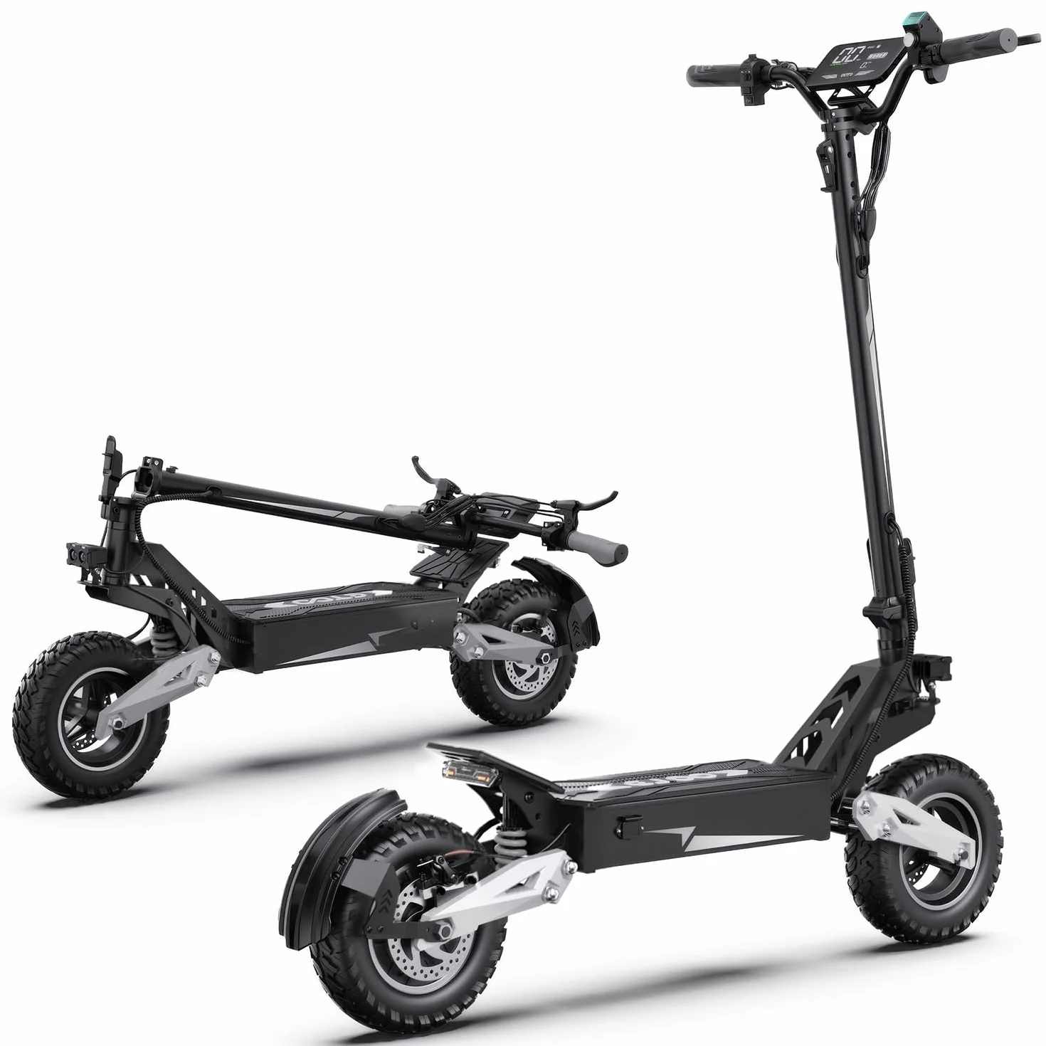 RAYI T10 Patinete Eléctrico para Adultos 48V 13.5Ah 45-50km Autonomía Ruedas 11 Pulgadas Arranque por Llave