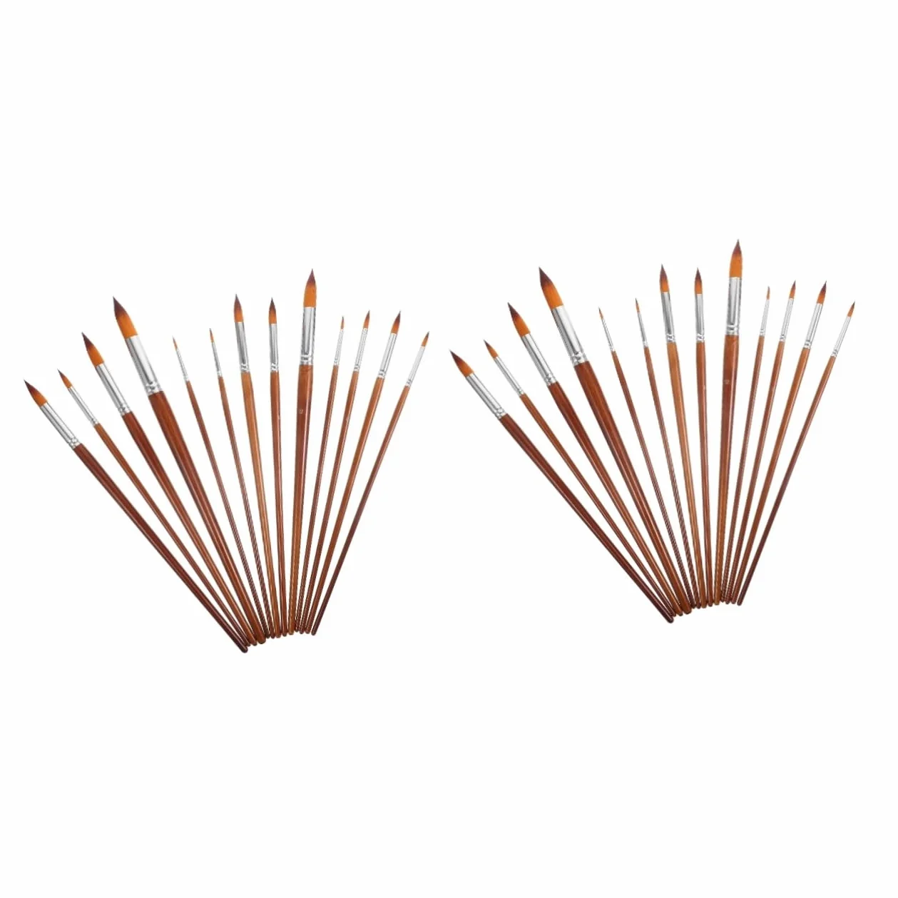 NUOBESTY 26piezas Pinceles De Nylon De Doble Color para Acuarela Pintura Acrílica y Óleo Kit De Pinceles para Estudiantes De Arte y Suministros De Pintura