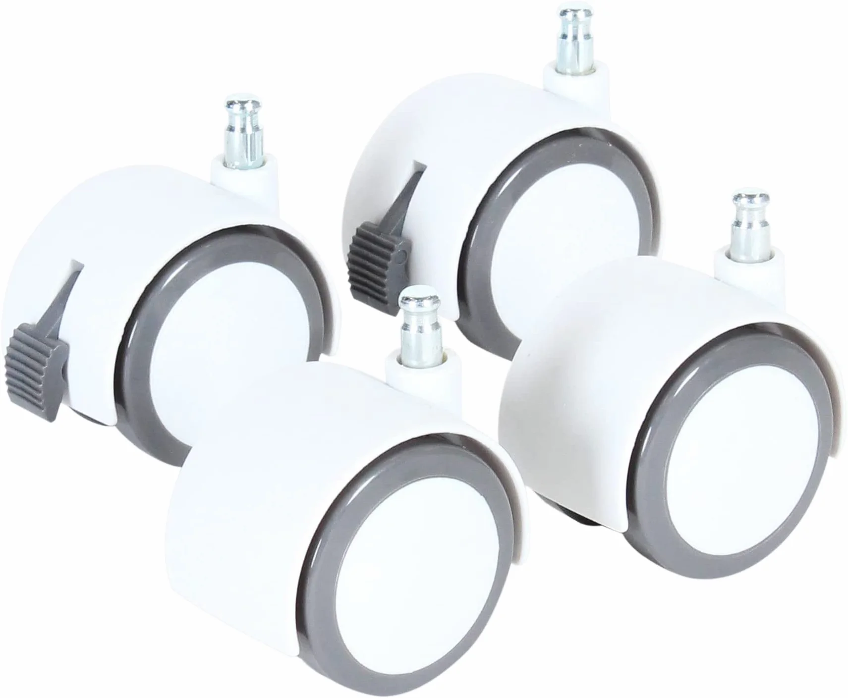 Babybay Juego de Ruedas Parquet Blanco para Cuna de Colecho y Moisés